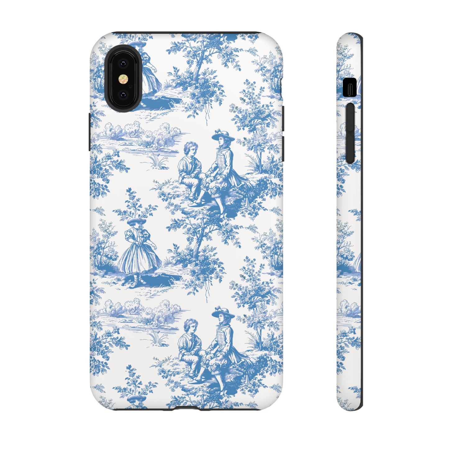 Blue Toile Phone Case – Cover for iPhone, Samsung, Google Pixel