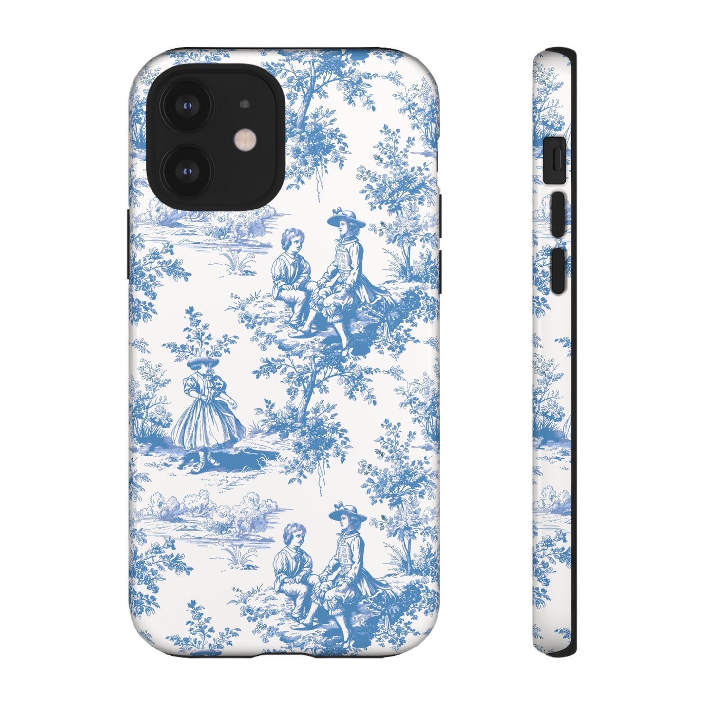 Blue Toile Phone Case – Cover for iPhone, Samsung, Google Pixel