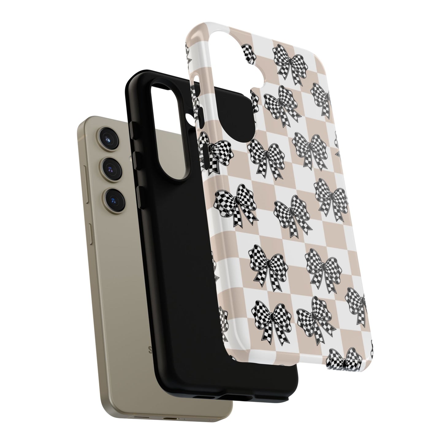 iPhone 16, Samsung S25, Google Pixel 9 Tough Phone Case, Coquette Retro Design All Models