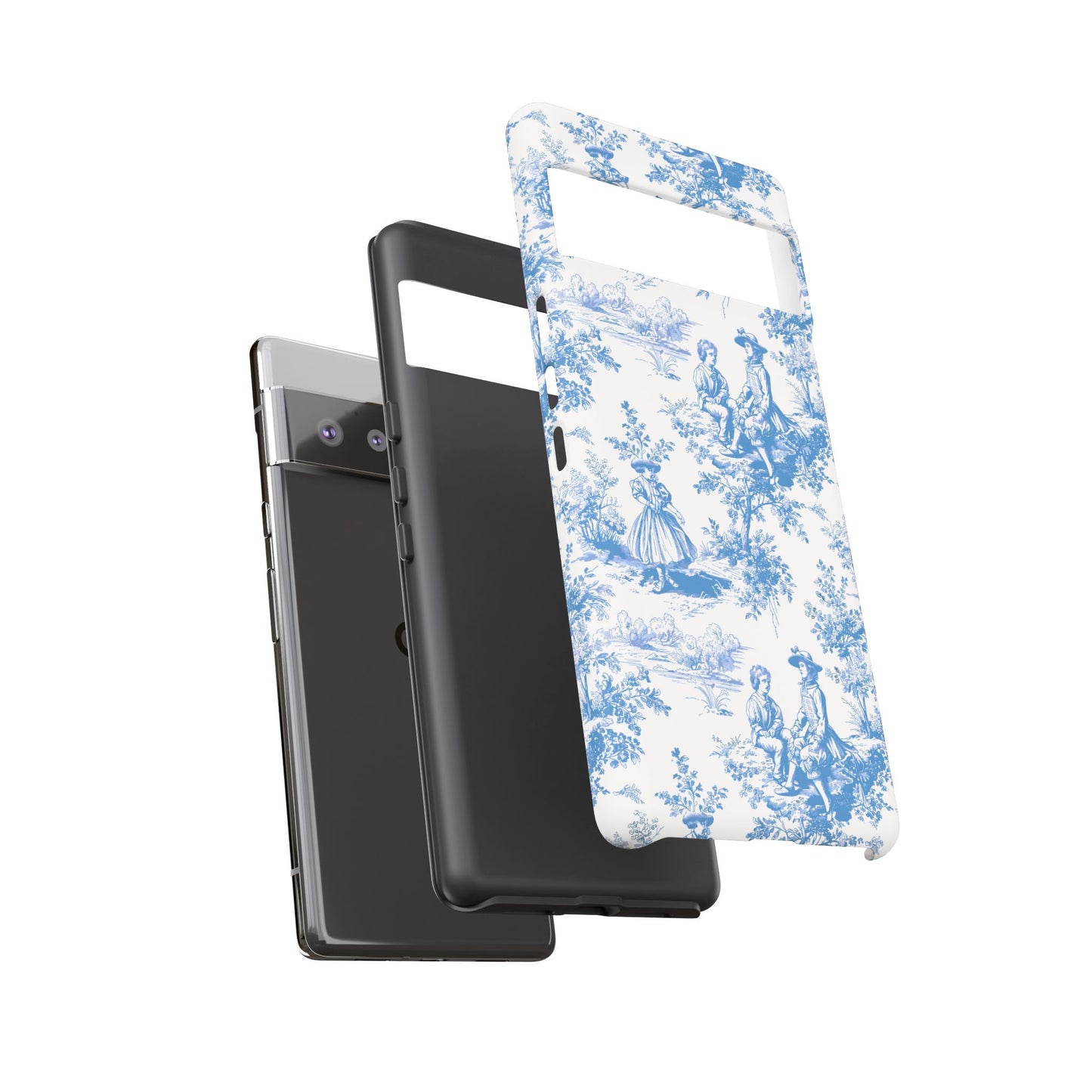 Blue Toile Phone Case – Cover for iPhone, Samsung, Google Pixel