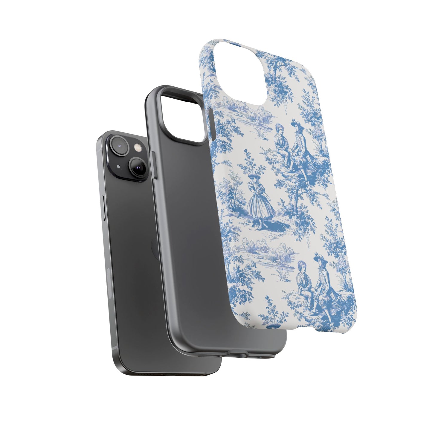 Blue Toile Phone Case – Cover for iPhone, Samsung, Google Pixel