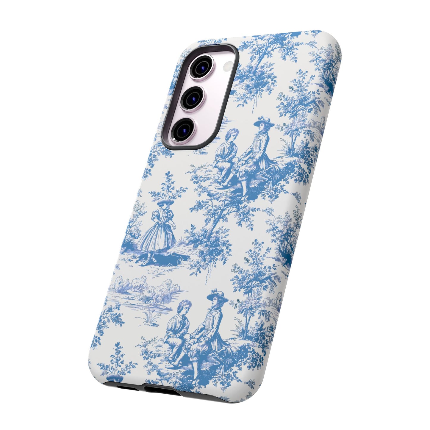 Blue Toile Phone Case – Cover for iPhone, Samsung, Google Pixel