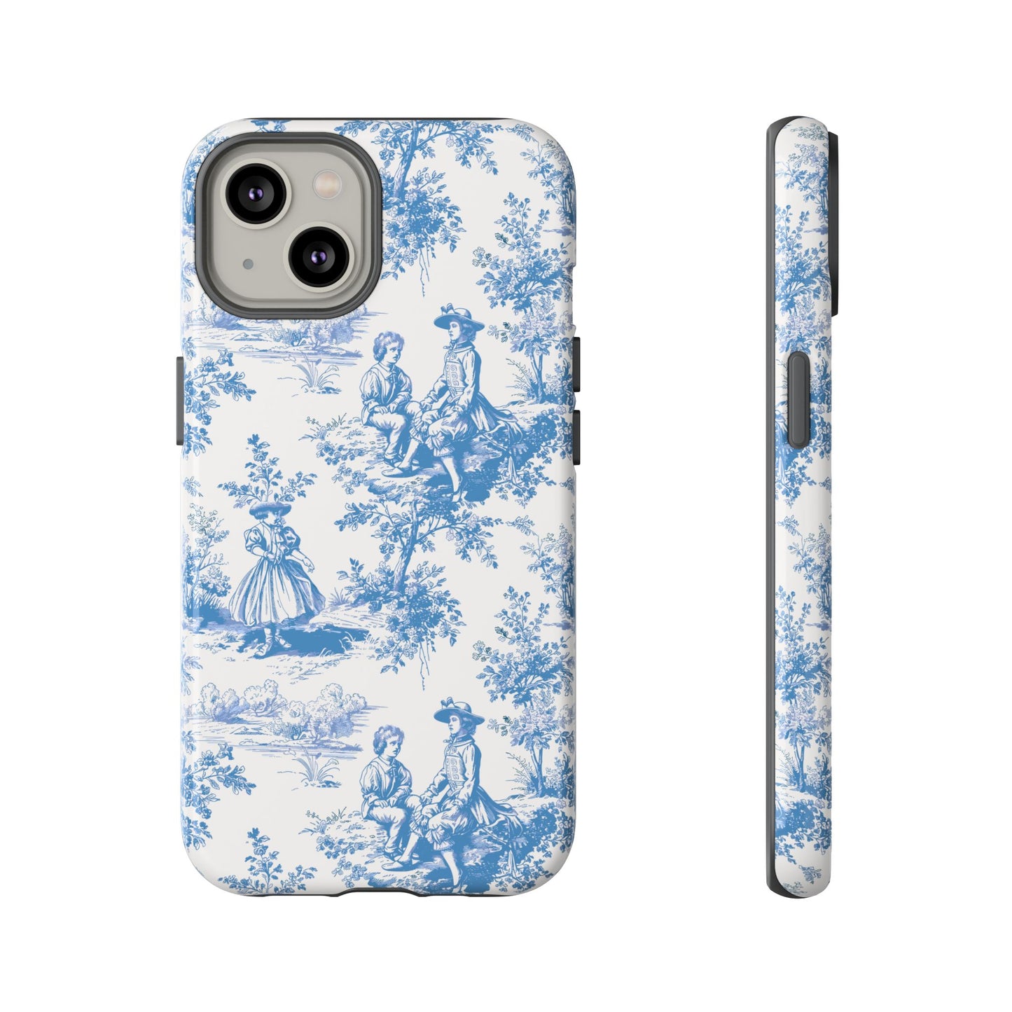 Blue Toile Phone Case – Cover for iPhone, Samsung, Google Pixel