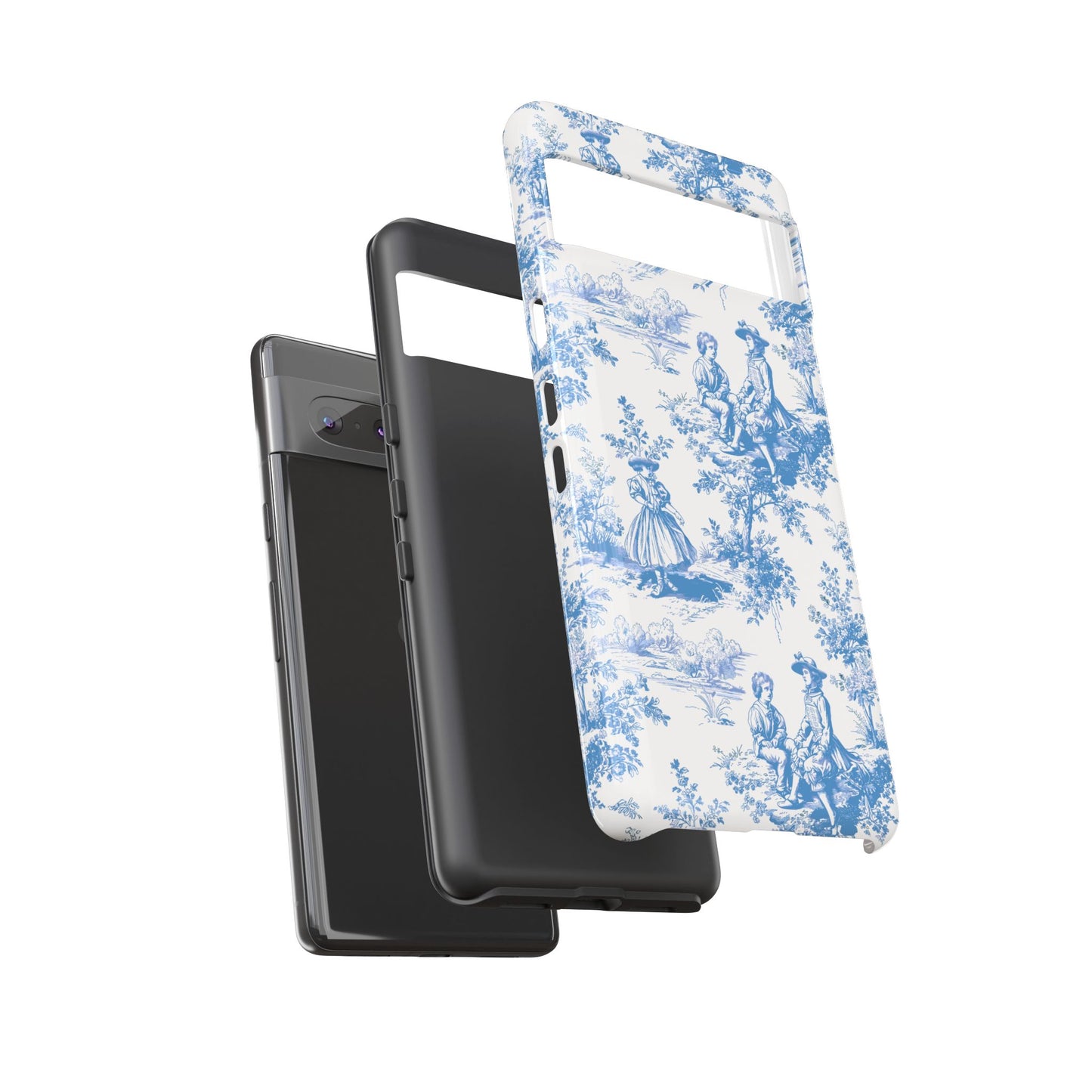 Blue Toile Phone Case – Cover for iPhone, Samsung, Google Pixel