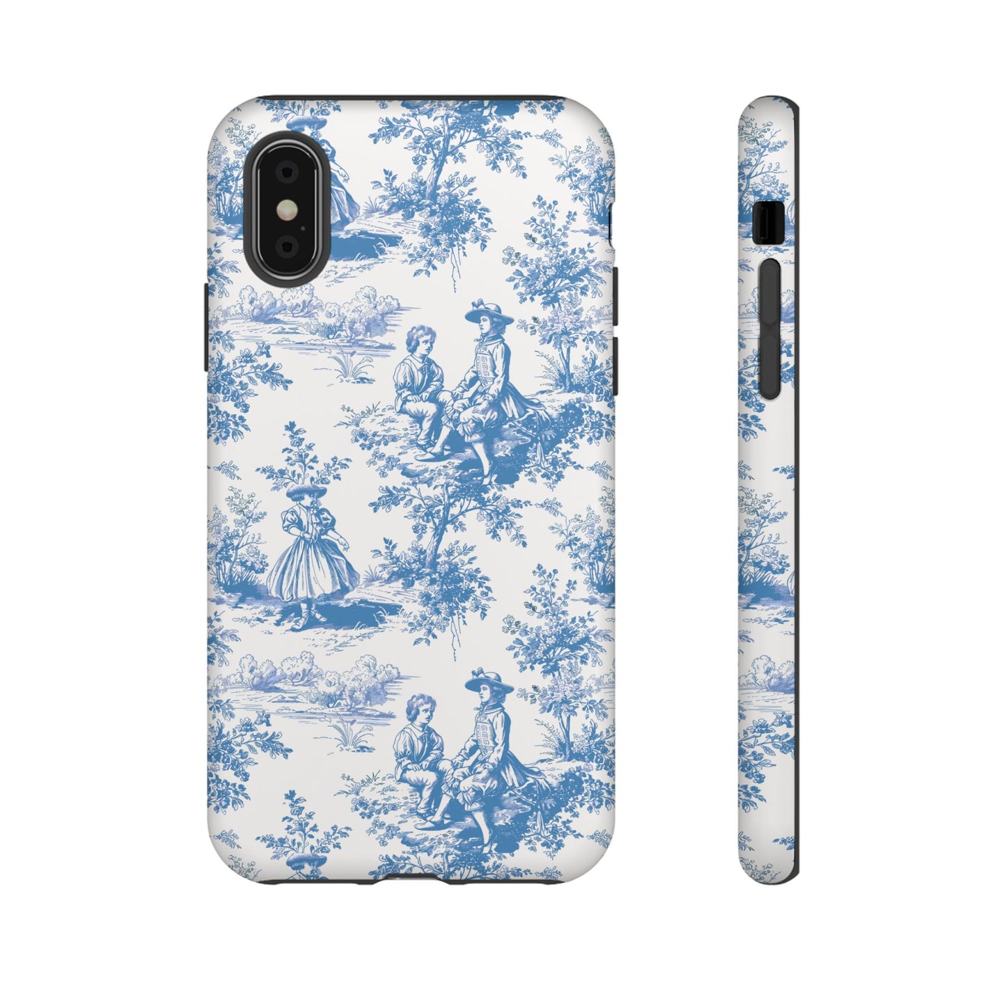 Blue Toile Phone Case – Cover for iPhone, Samsung, Google Pixel