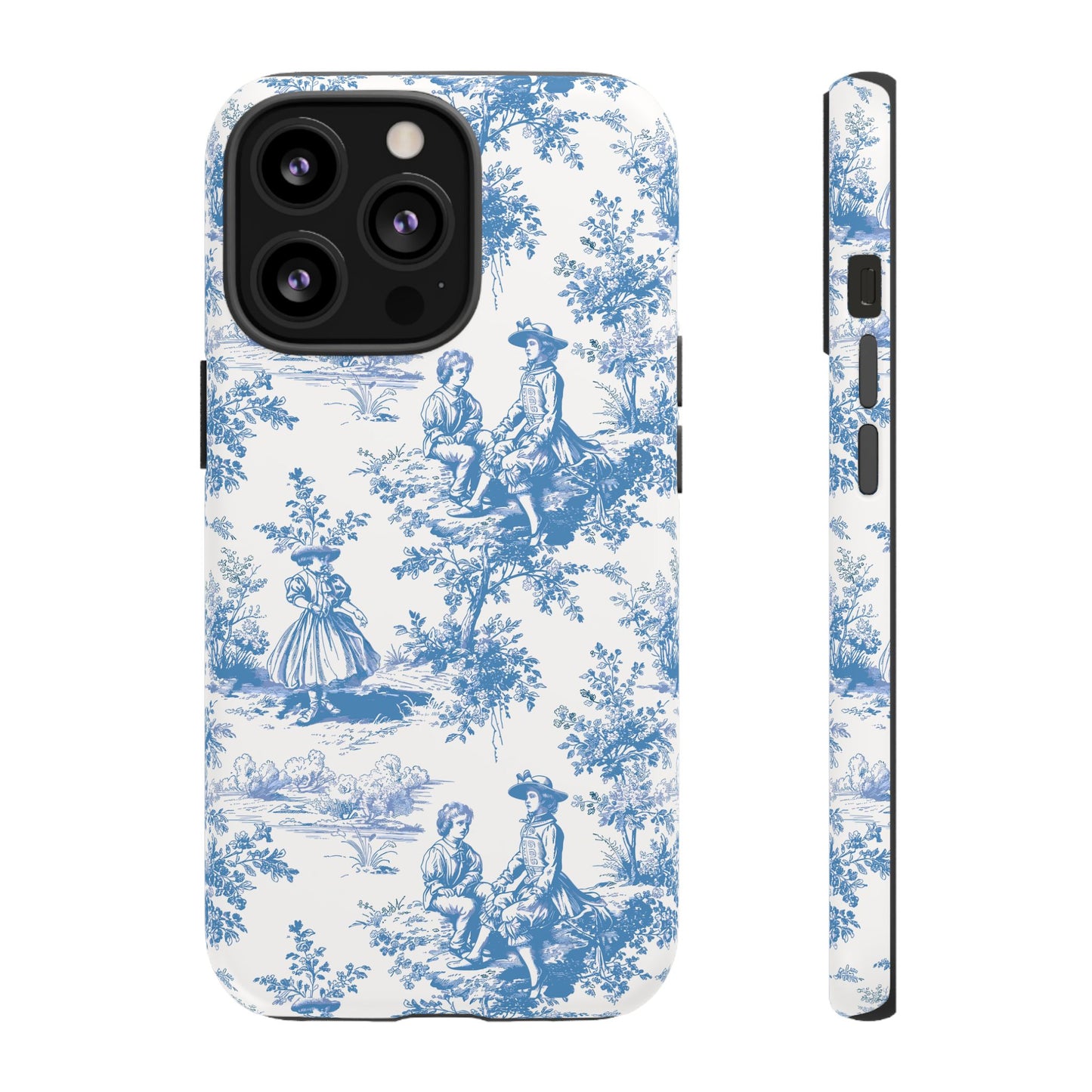 Blue Toile Phone Case – Cover for iPhone, Samsung, Google Pixel