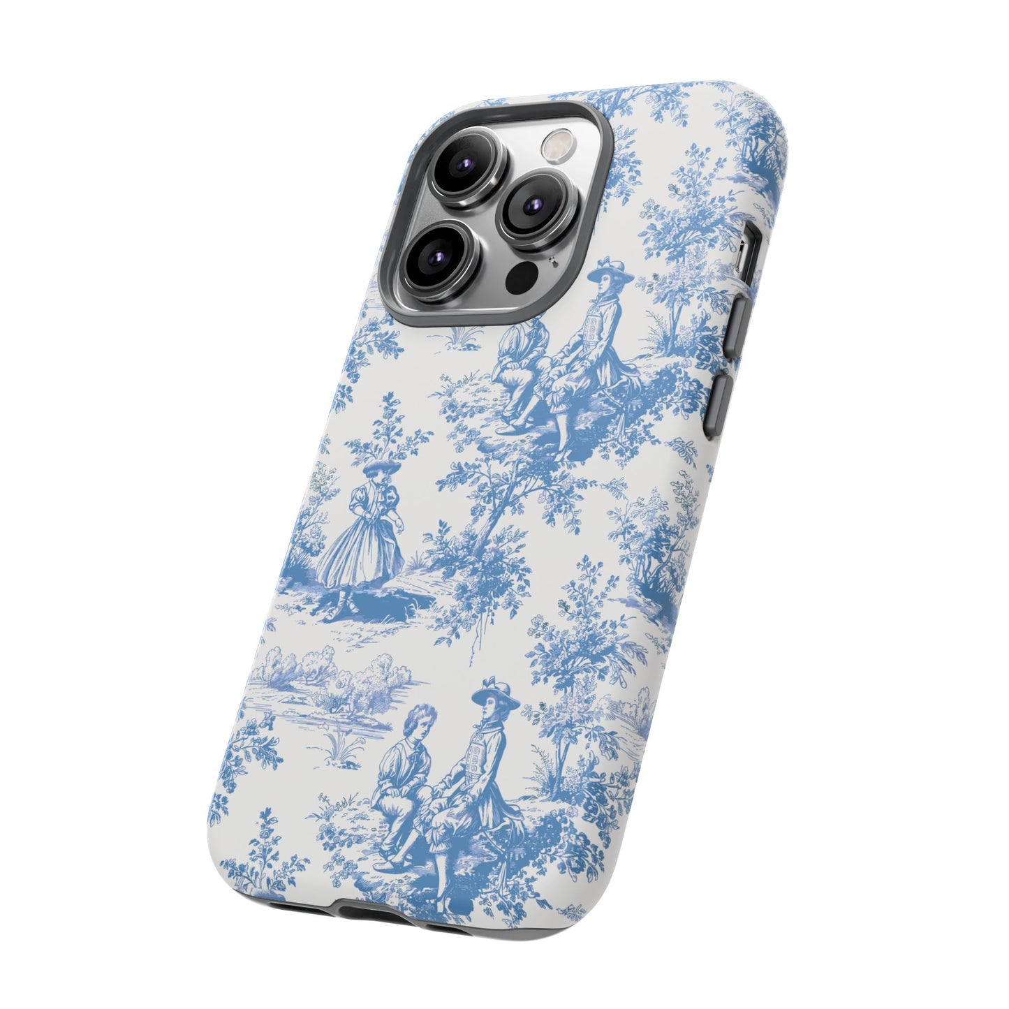 Blue Toile Phone Case – Cover for iPhone, Samsung, Google Pixel