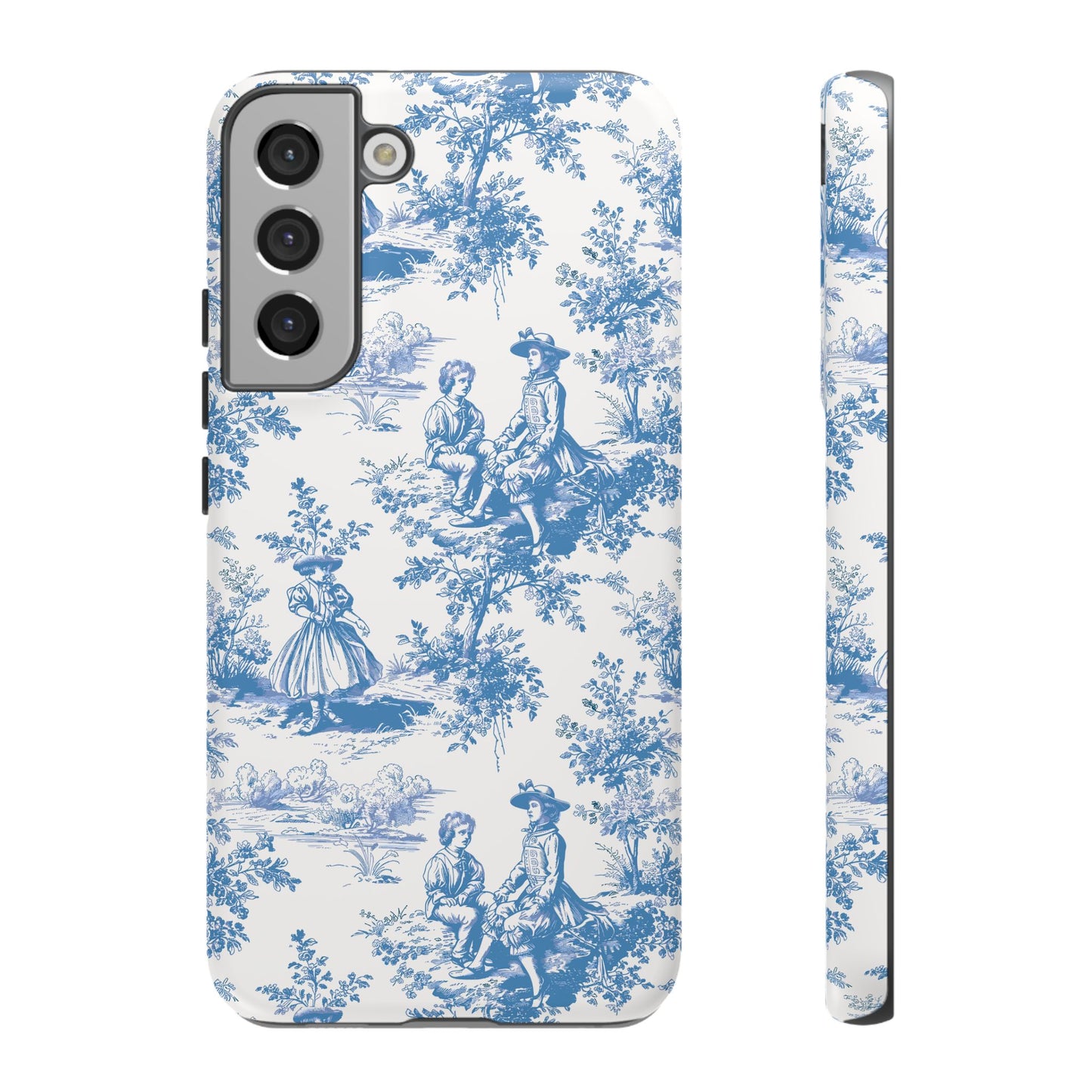 Blue Toile Phone Case – Cover for iPhone, Samsung, Google Pixel