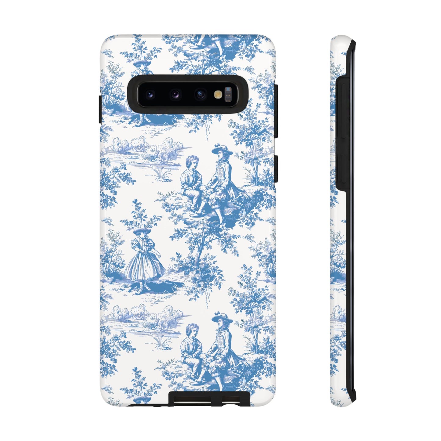 Blue Toile Phone Case – Cover for iPhone, Samsung, Google Pixel