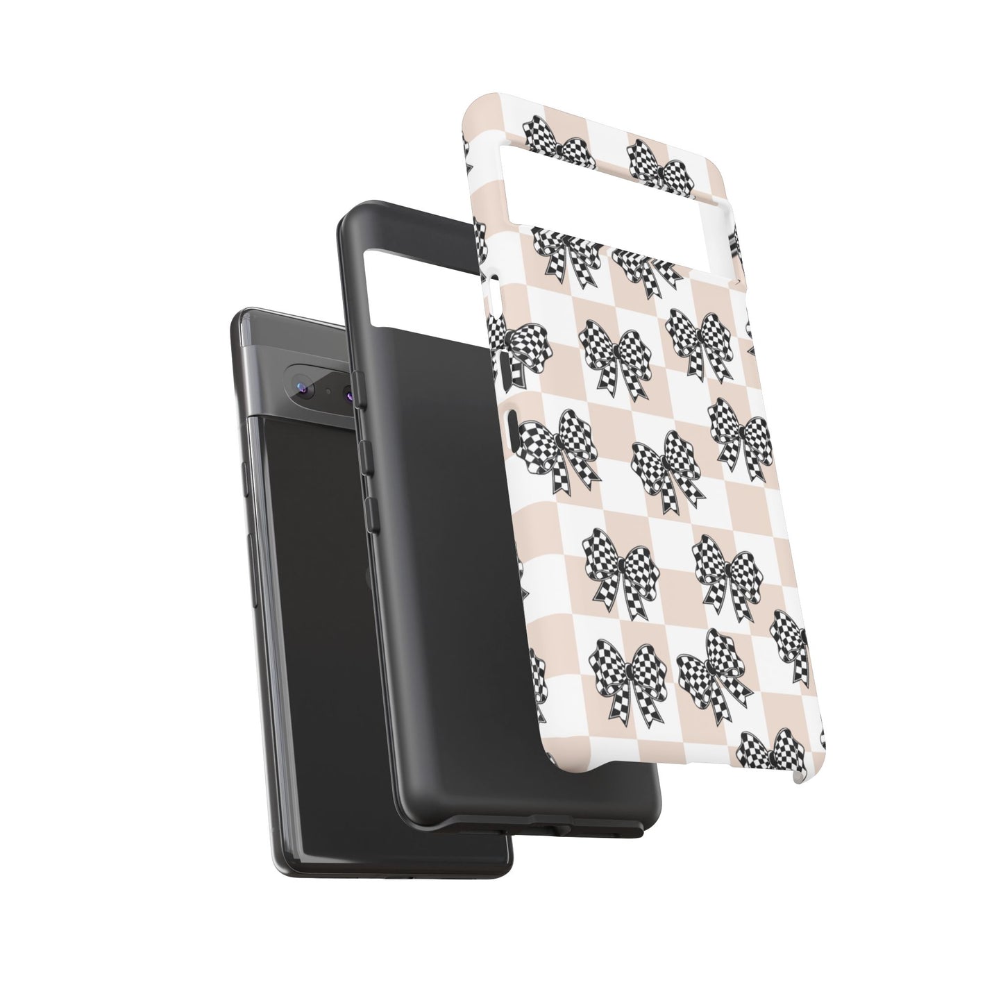 iPhone 16, Samsung S25, Google Pixel 9 Tough Phone Case, Coquette Retro Design All Models