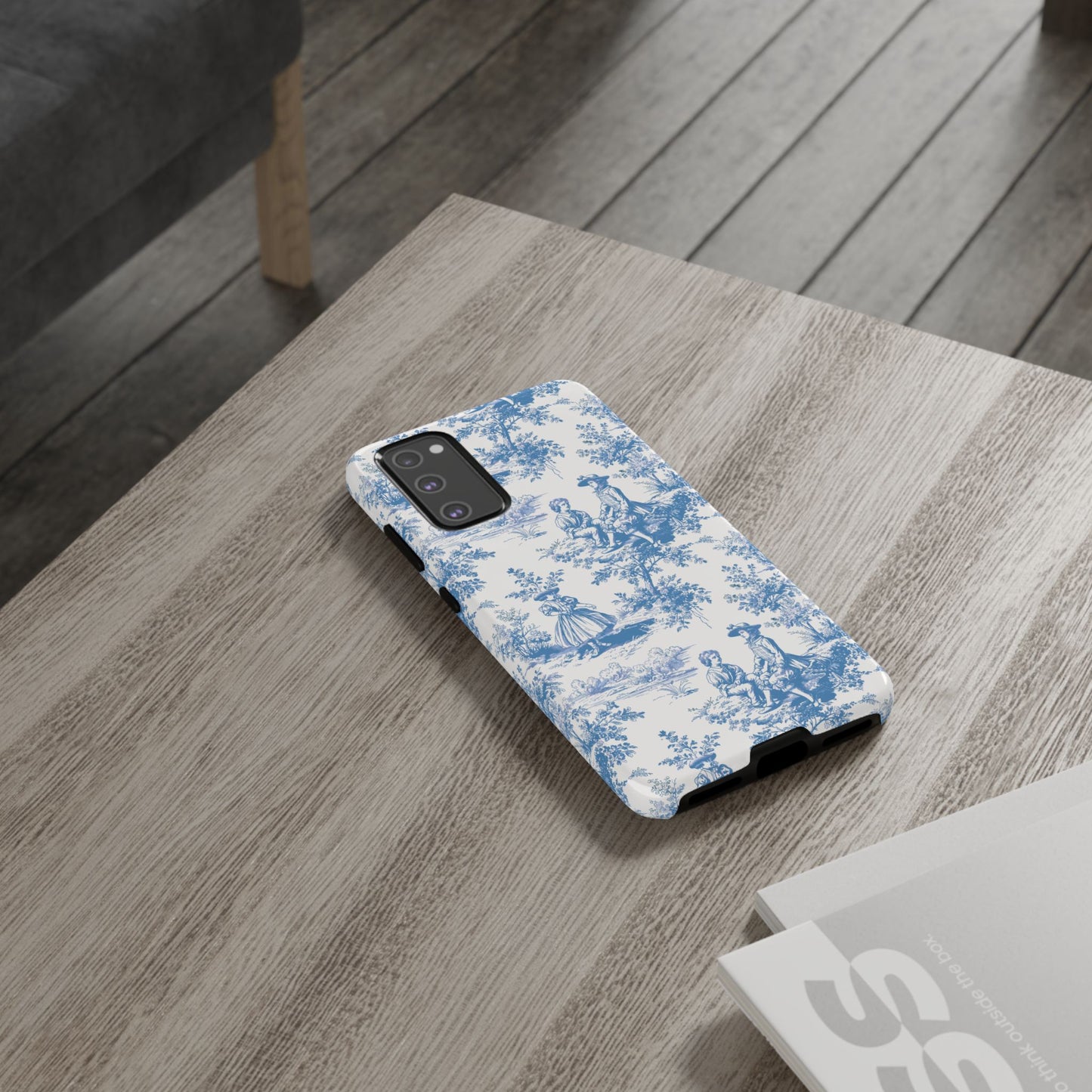 Blue Toile Phone Case – Cover for iPhone, Samsung, Google Pixel