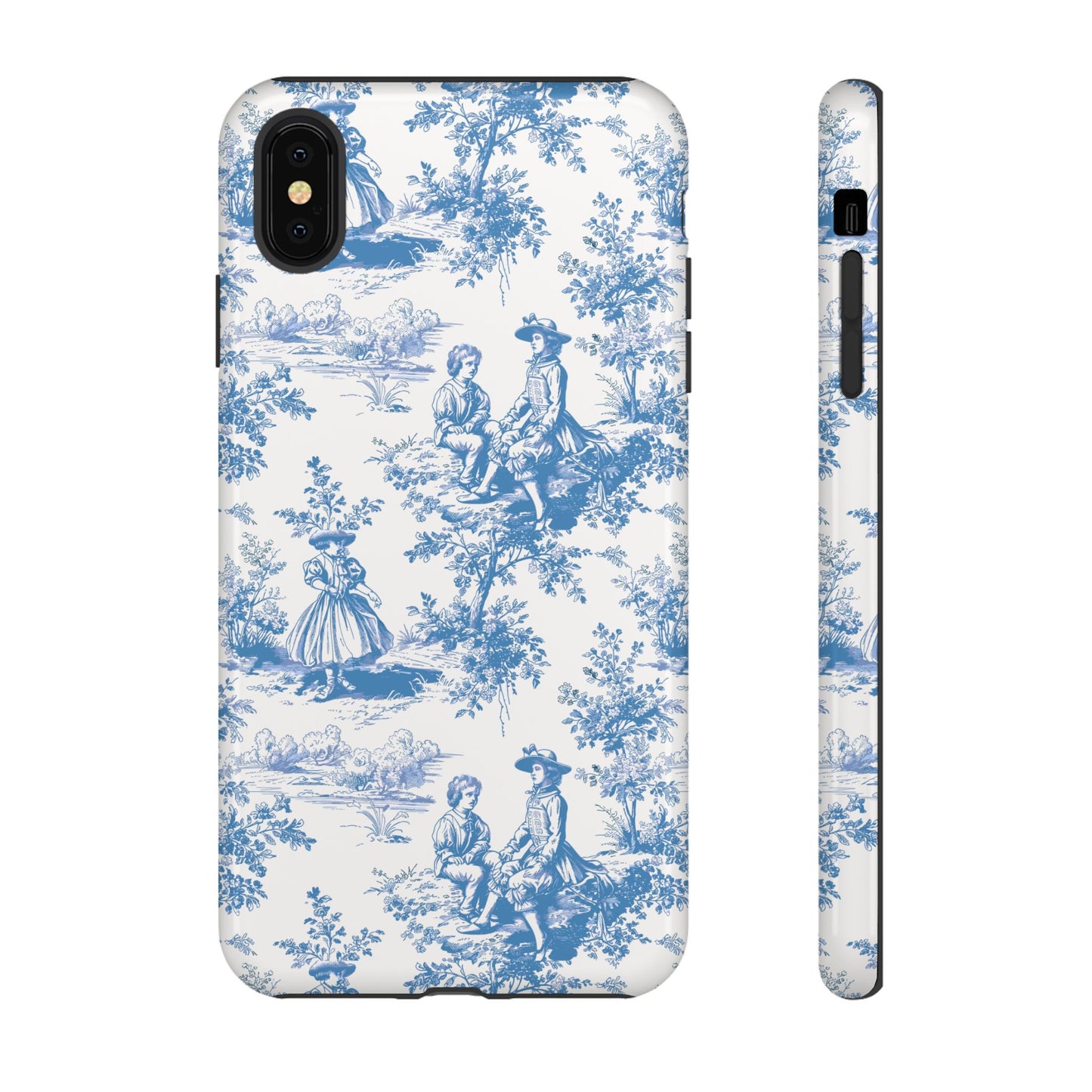 Blue Toile Phone Case – Cover for iPhone, Samsung, Google Pixel