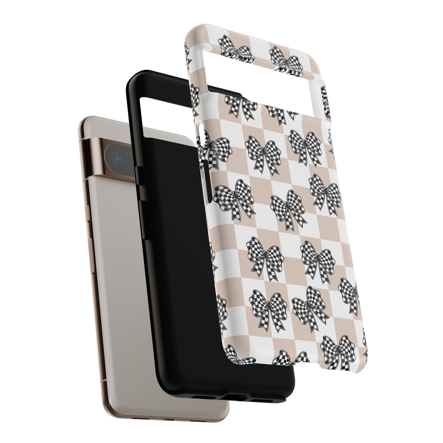 iPhone 16, Samsung S25, Google Pixel 9 Tough Phone Case, Coquette Retro Design All Models