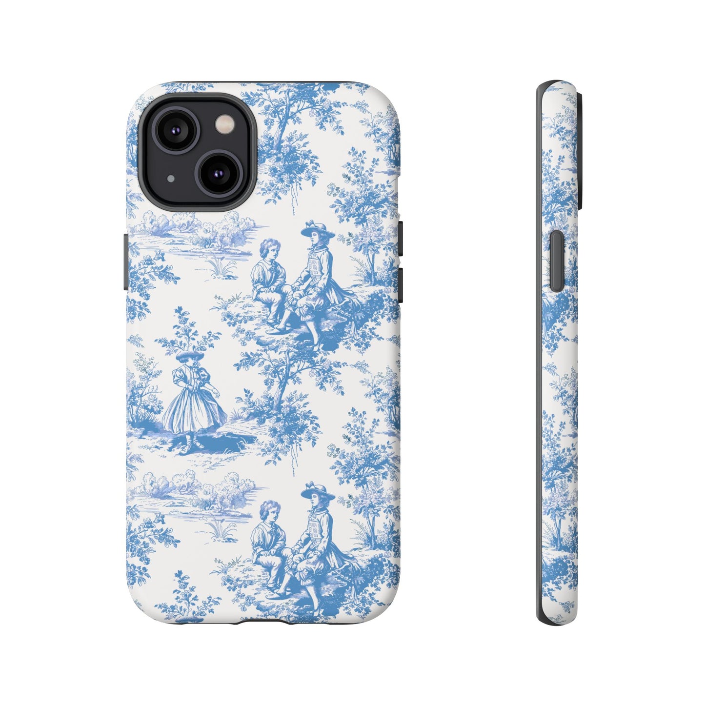 Blue Toile Phone Case – Cover for iPhone, Samsung, Google Pixel