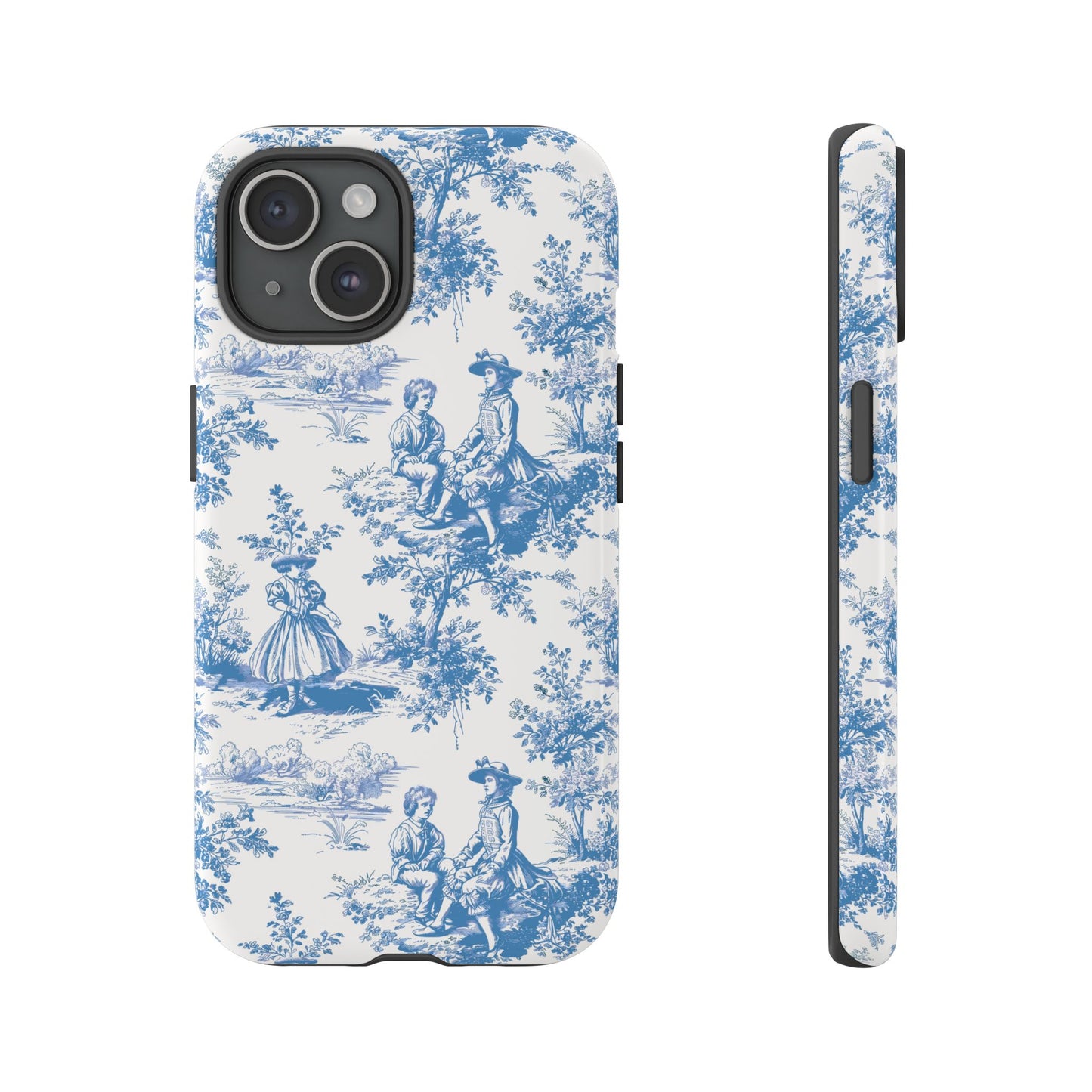 Blue Toile Phone Case – Cover for iPhone, Samsung, Google Pixel