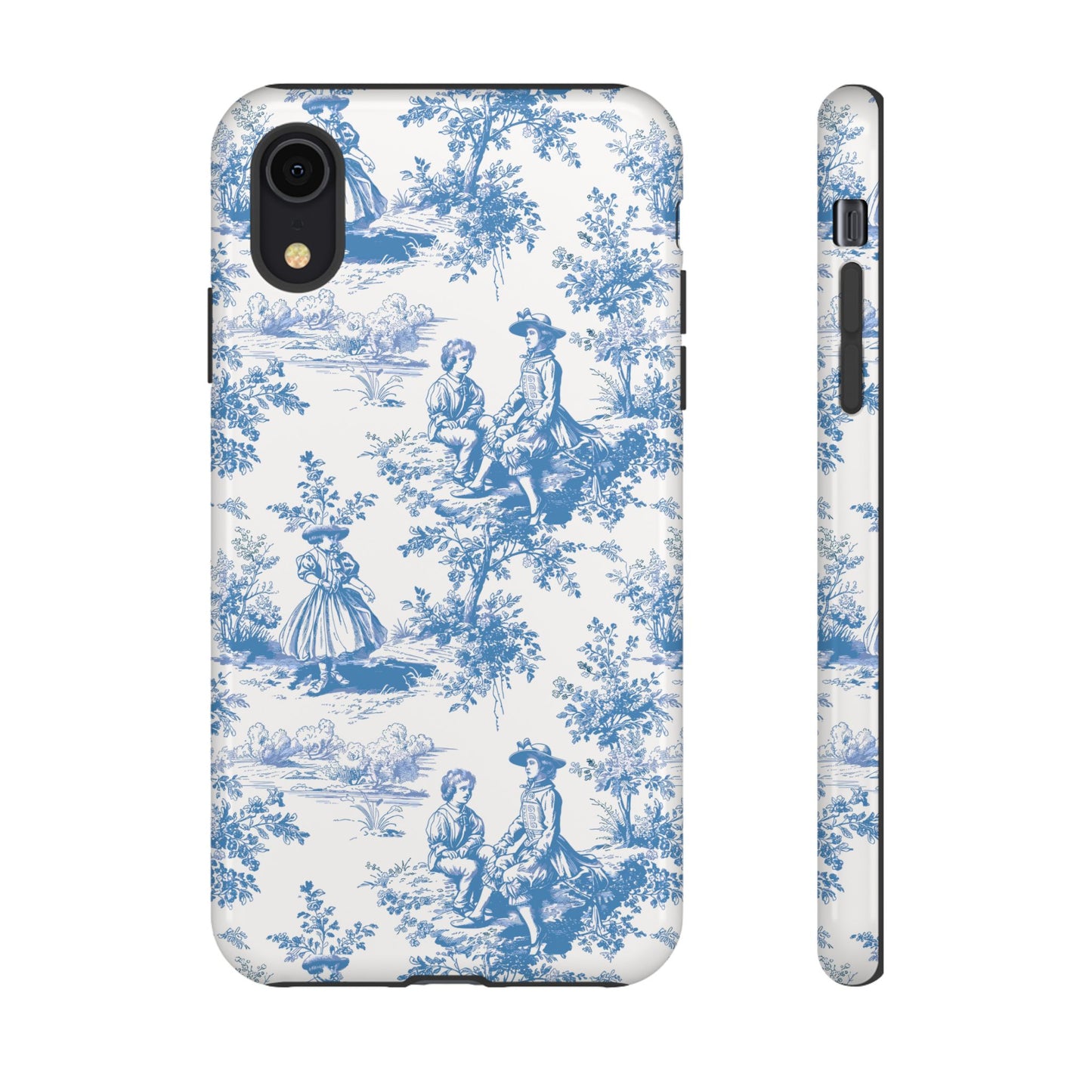 Blue Toile Phone Case – Cover for iPhone, Samsung, Google Pixel