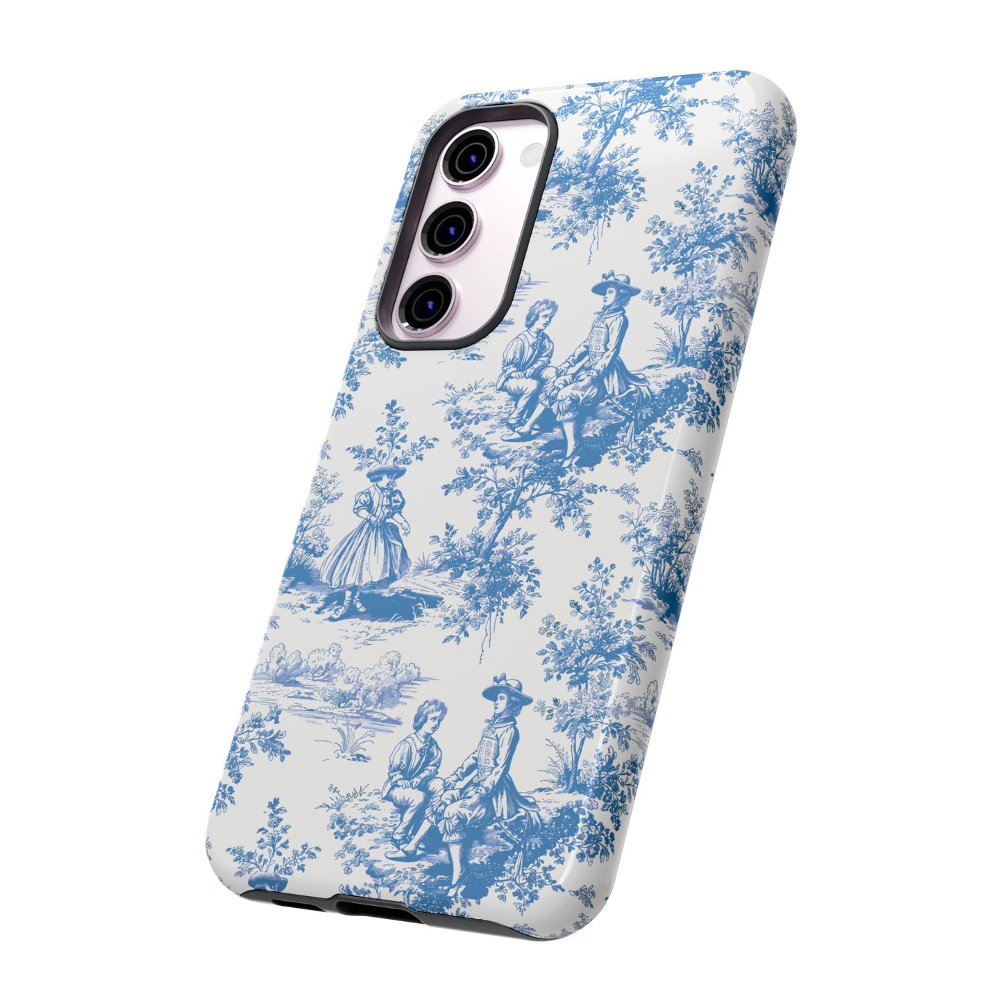 Blue Toile Phone Case – Cover for iPhone, Samsung, Google Pixel