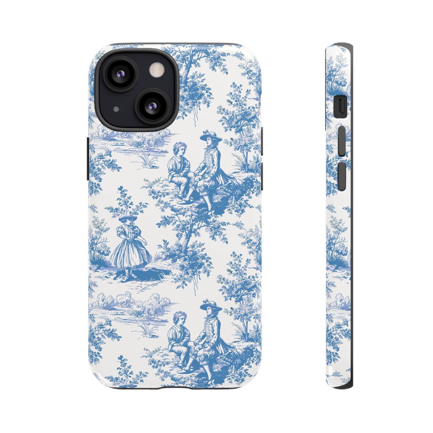 Blue Toile Phone Case – Cover for iPhone, Samsung, Google Pixel