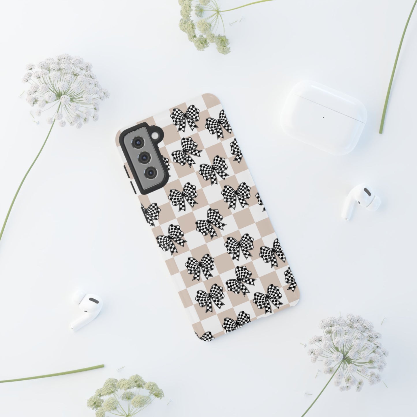 iPhone 16, Samsung S25, Google Pixel 9 Tough Phone Case, Coquette Retro Design All Models