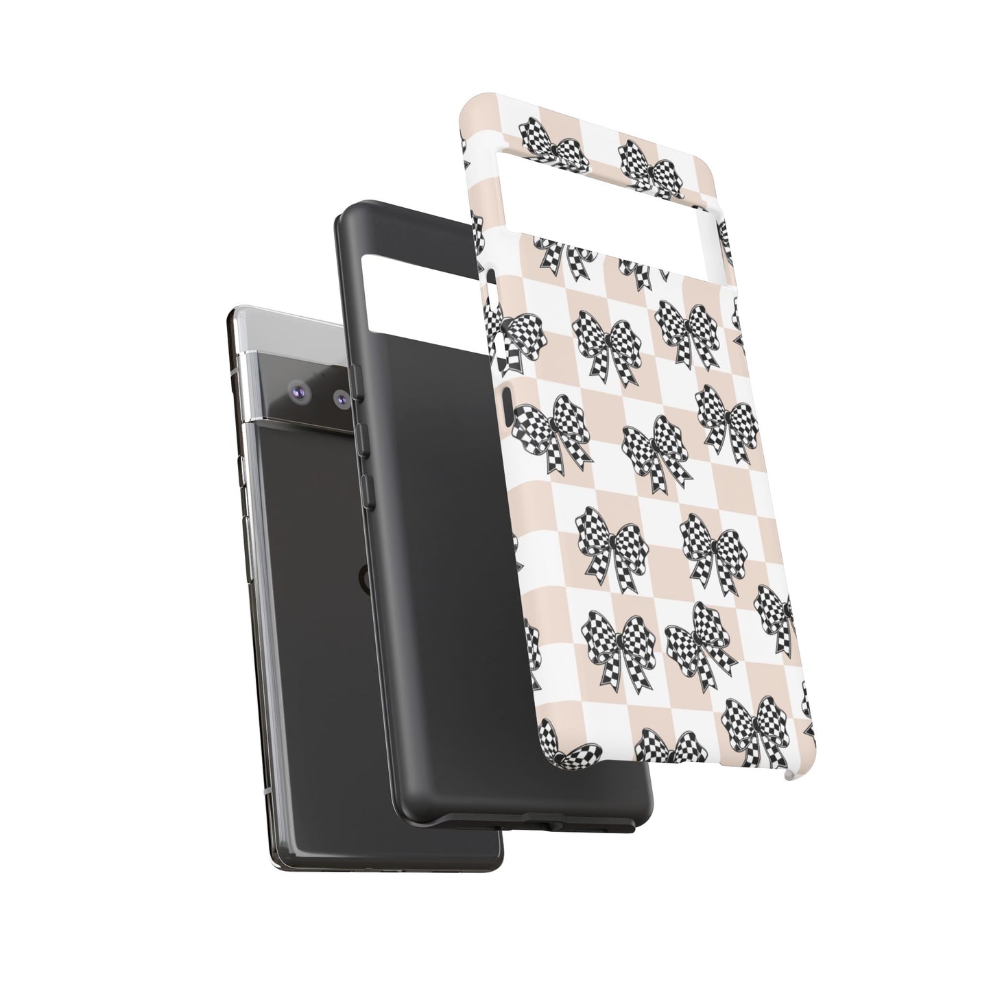 iPhone 16, Samsung S25, Google Pixel 9 Tough Phone Case, Coquette Retro Design All Models