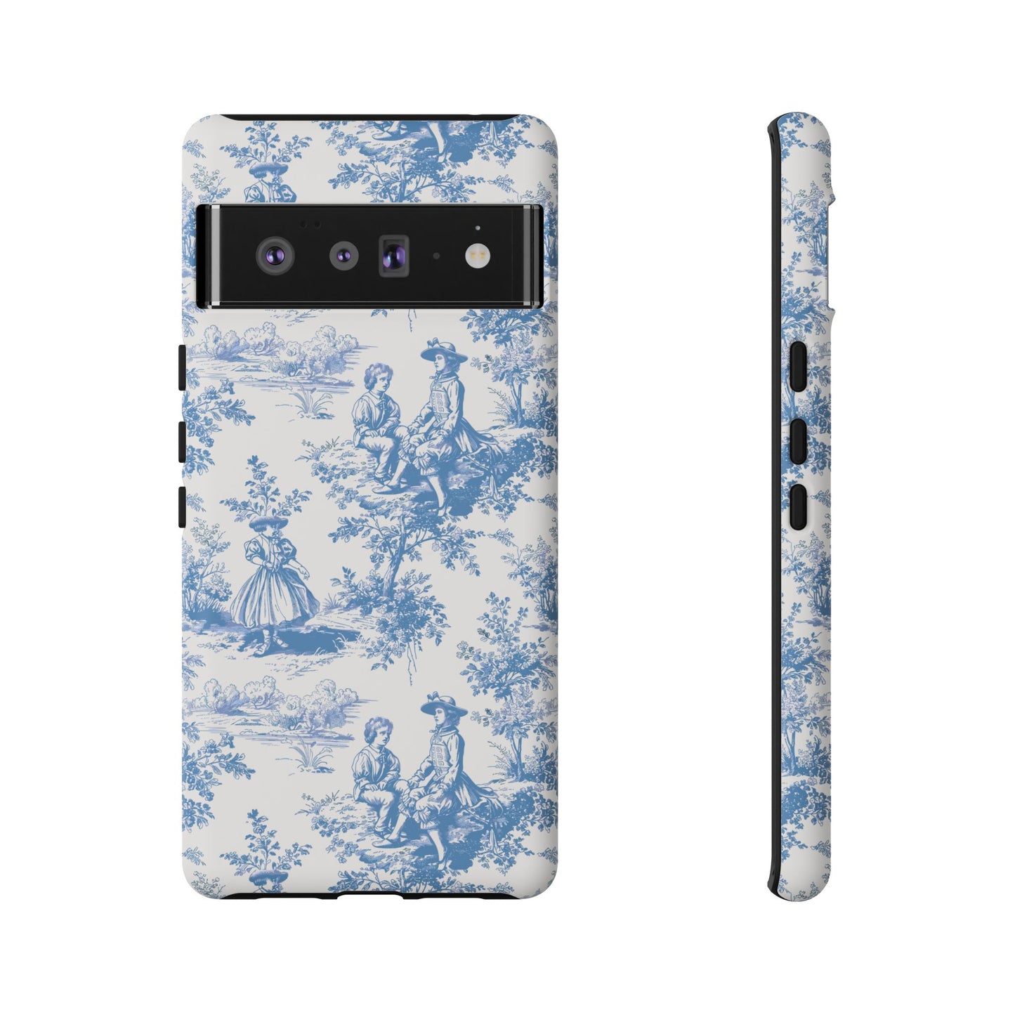Blue Toile Phone Case – Cover for iPhone, Samsung, Google Pixel