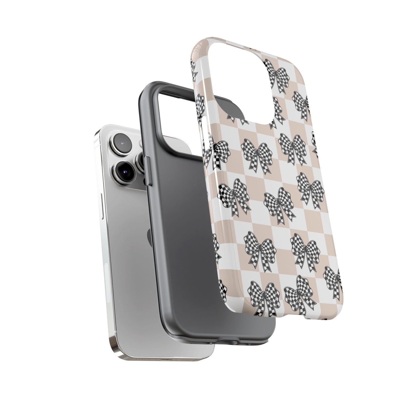 iPhone 16, Samsung S25, Google Pixel 9 Tough Phone Case, Coquette Retro Design All Models