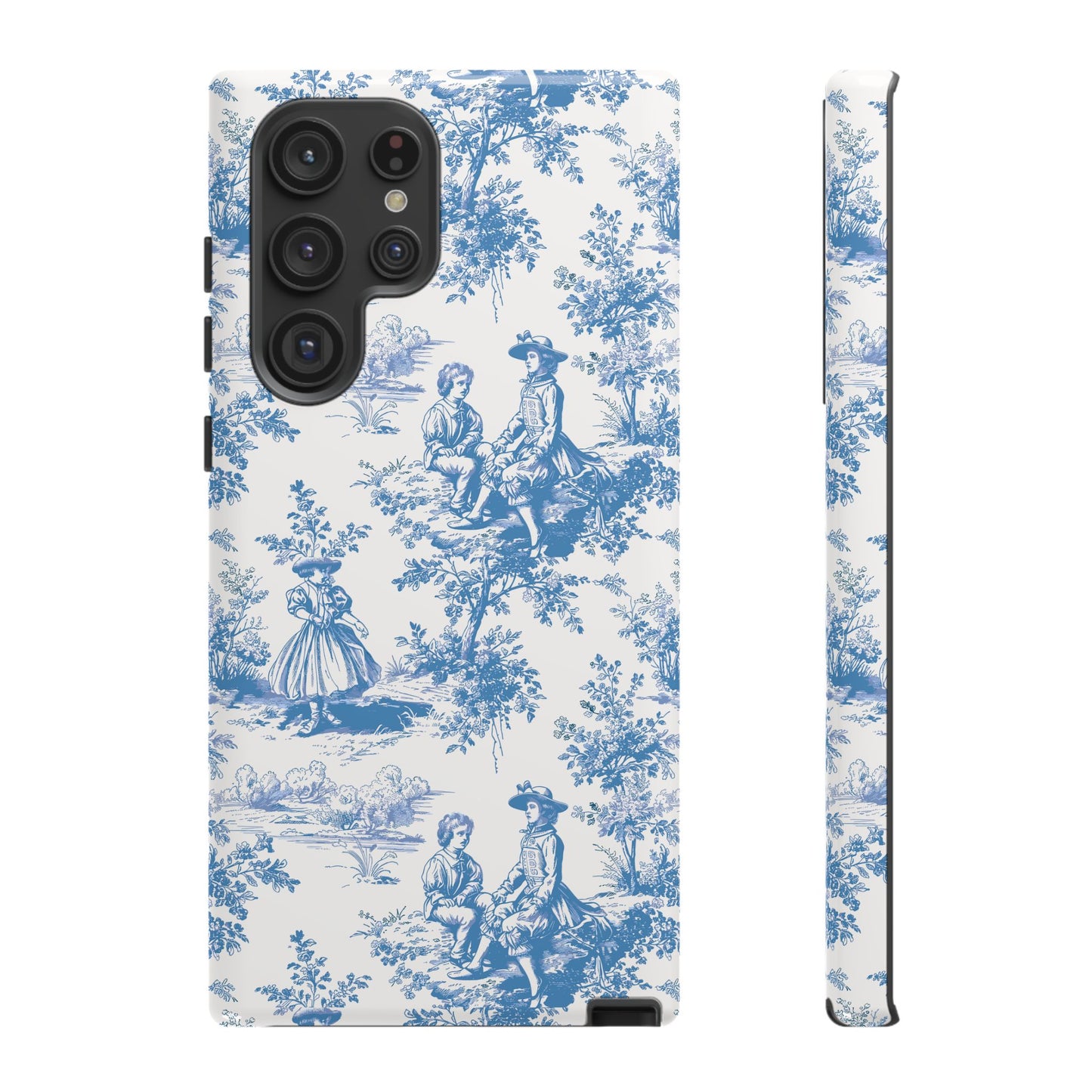 Blue Toile Phone Case – Cover for iPhone, Samsung, Google Pixel