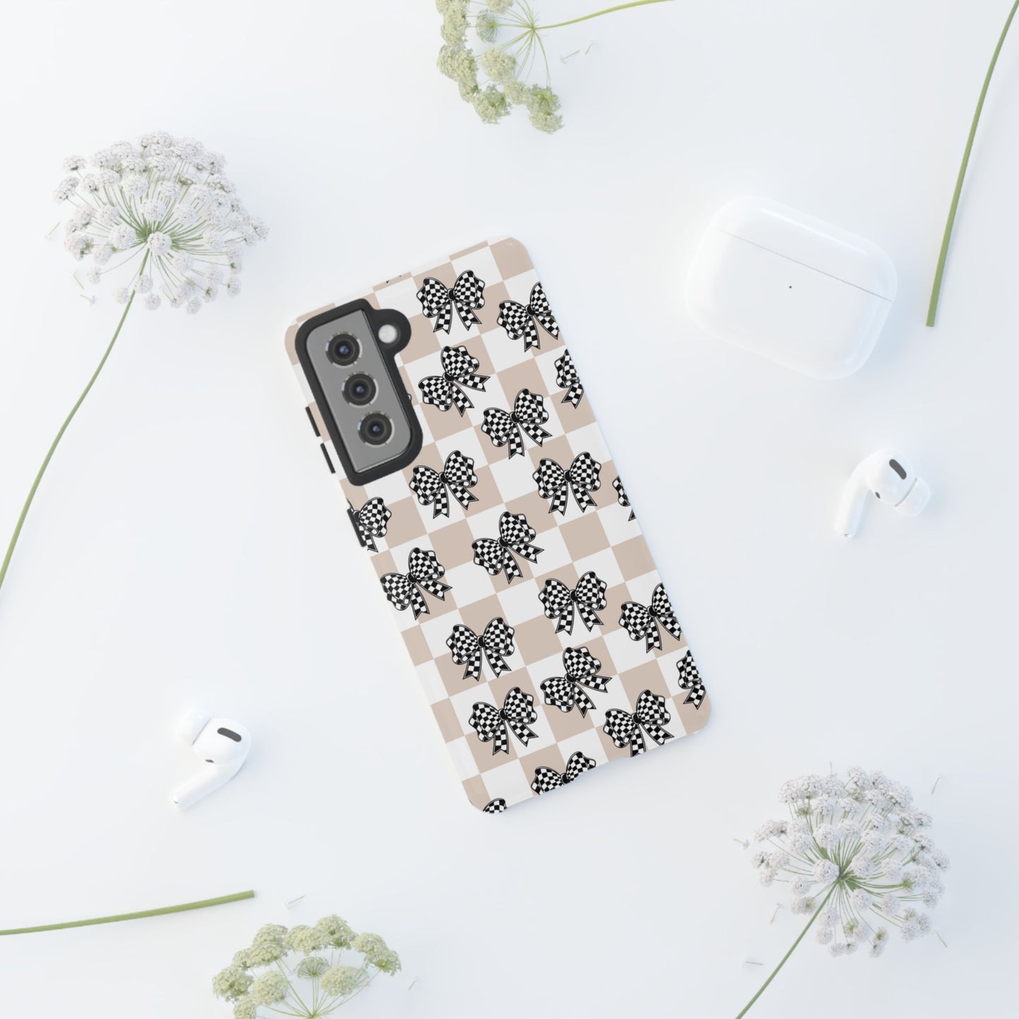 iPhone 16, Samsung S25, Google Pixel 9 Tough Phone Case, Coquette Retro Design All Models