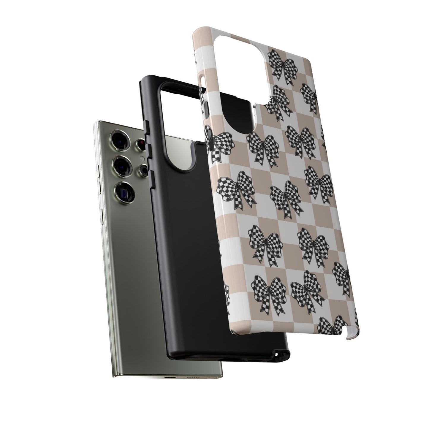 iPhone 16, Samsung S25, Google Pixel 9 Tough Phone Case, Coquette Retro Design All Models