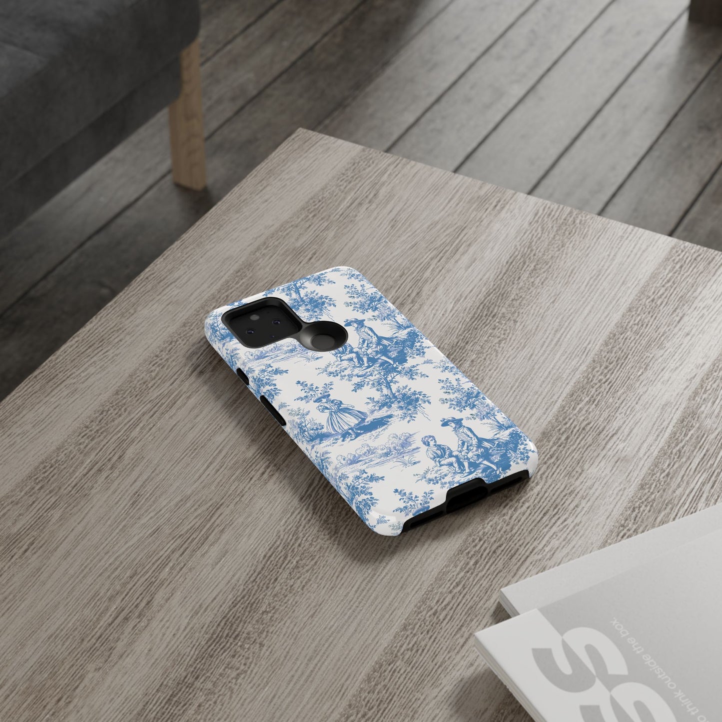 Blue Toile Phone Case – Cover for iPhone, Samsung, Google Pixel