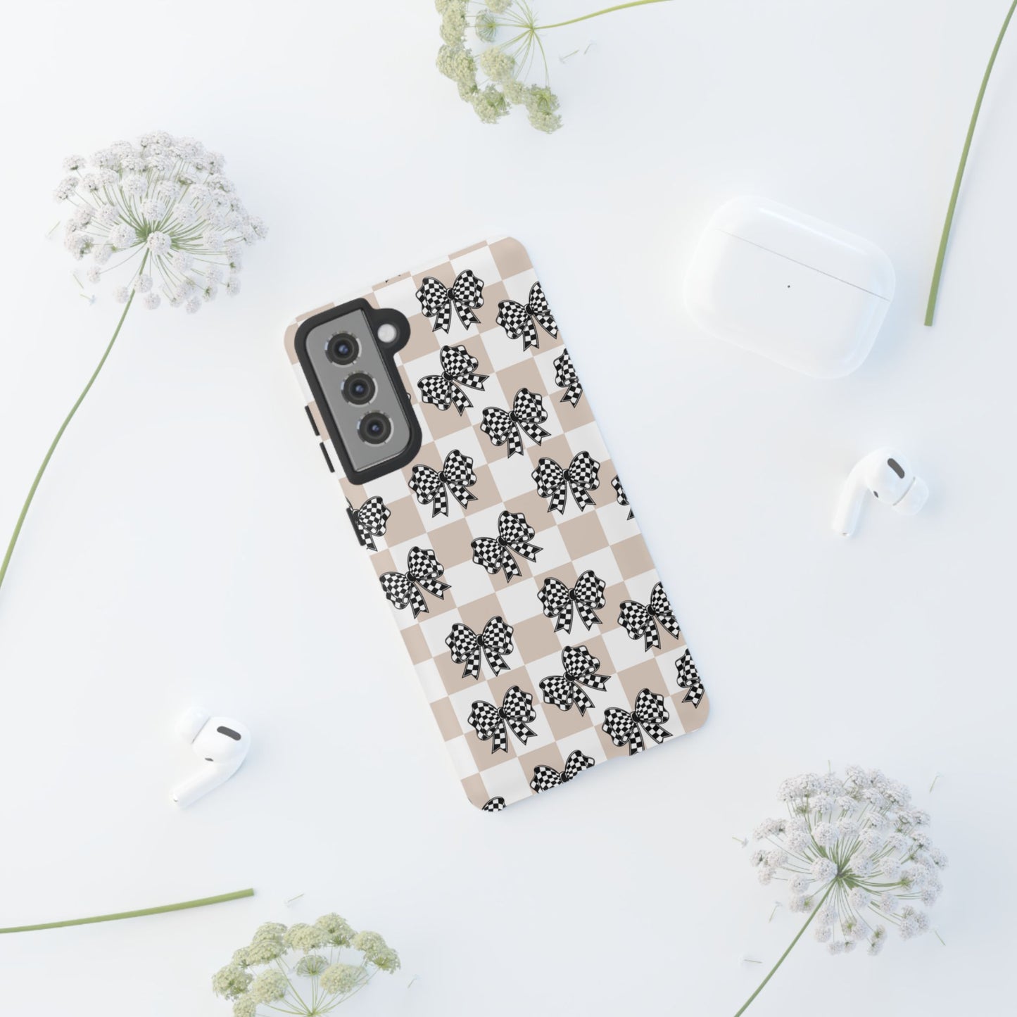 iPhone 16, Samsung S25, Google Pixel 9 Tough Phone Case, Coquette Retro Design All Models