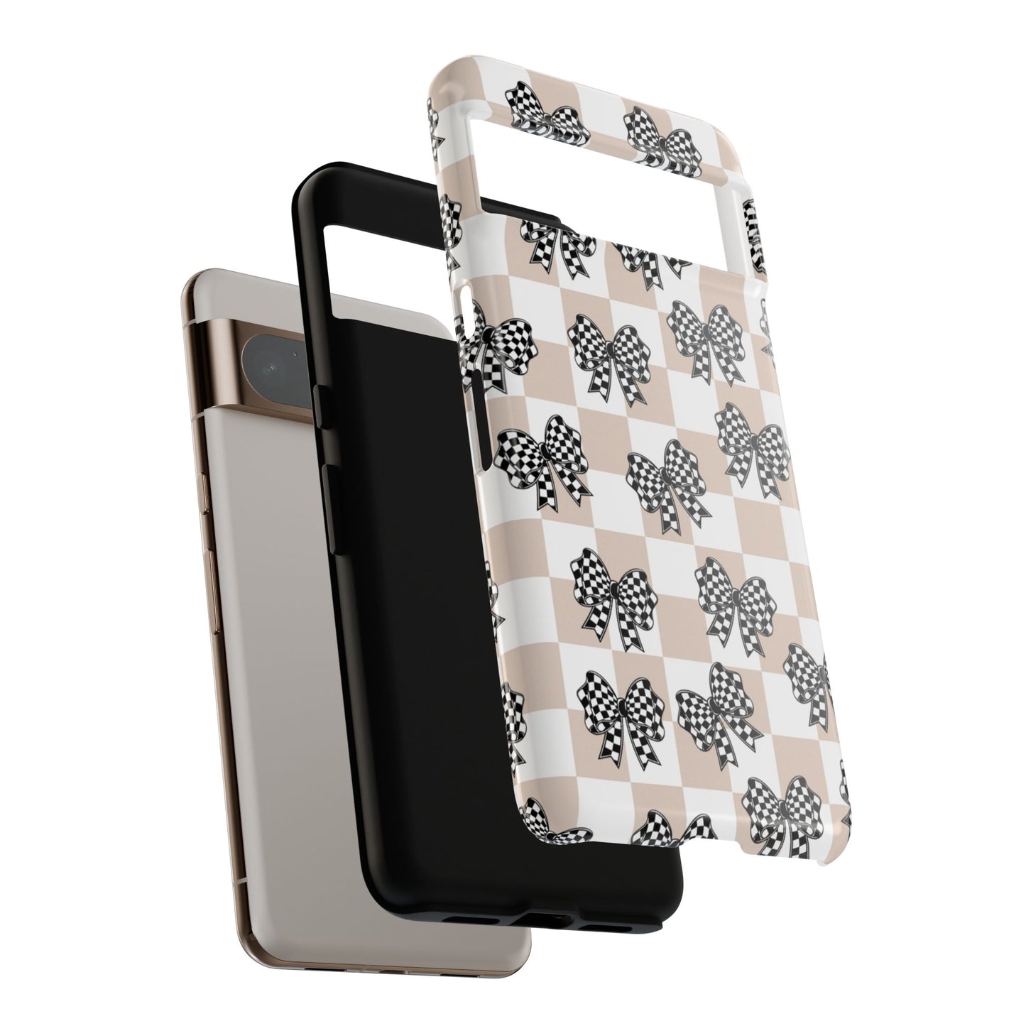 iPhone 16, Samsung S25, Google Pixel 9 Tough Phone Case, Coquette Retro Design All Models