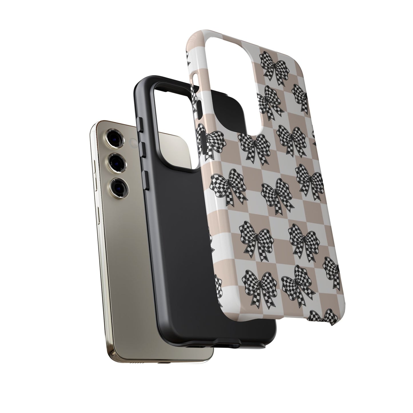 iPhone 16, Samsung S25, Google Pixel 9 Tough Phone Case, Coquette Retro Design All Models