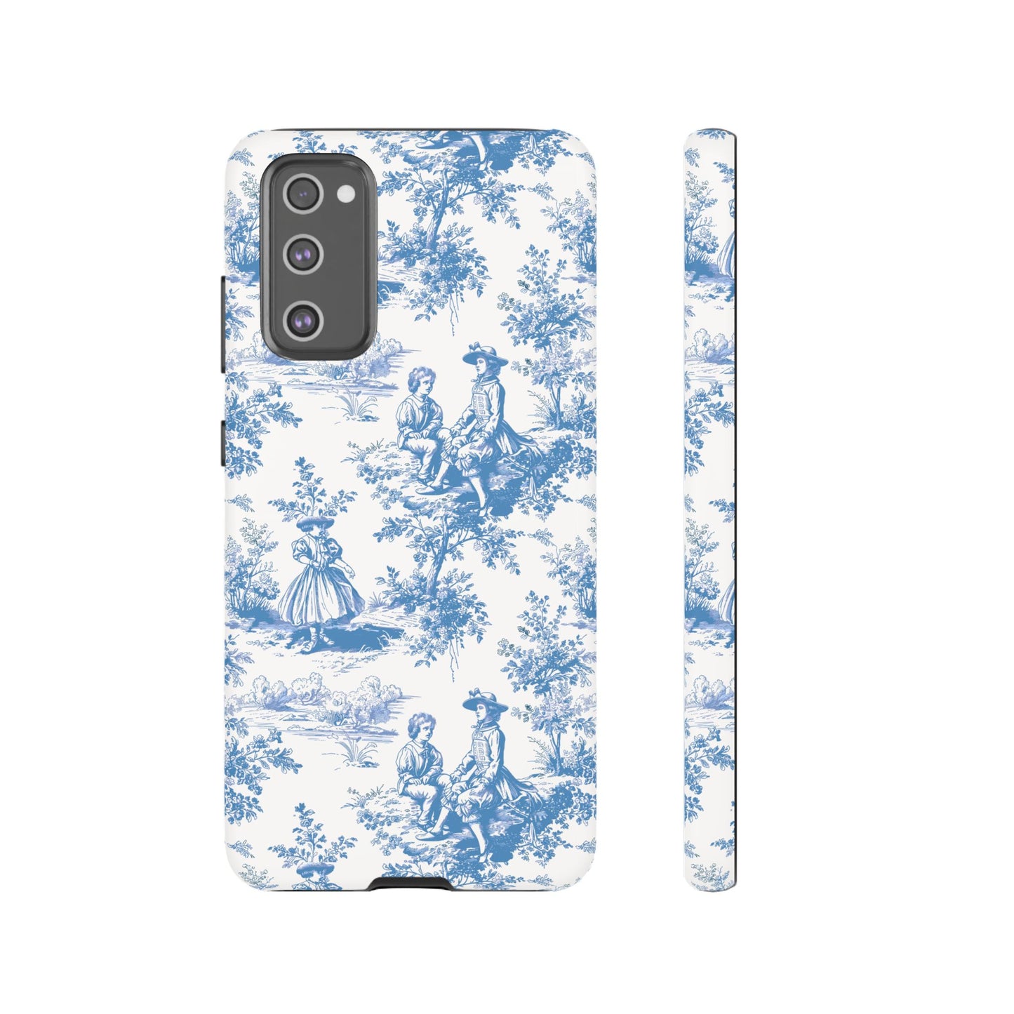 Blue Toile Phone Case – Cover for iPhone, Samsung, Google Pixel