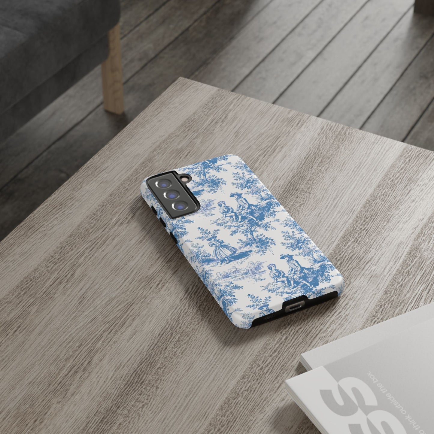 Blue Toile Phone Case – Cover for iPhone, Samsung, Google Pixel