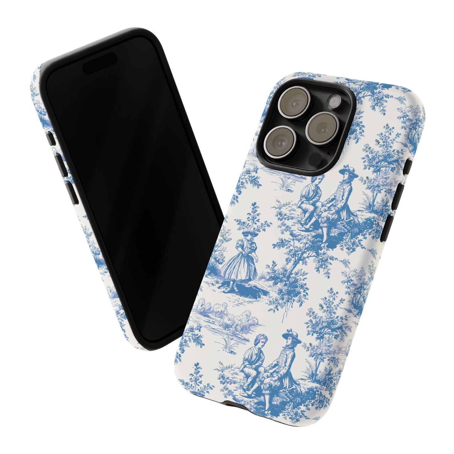 Blue Toile Phone Case – Cover for iPhone, Samsung, Google Pixel