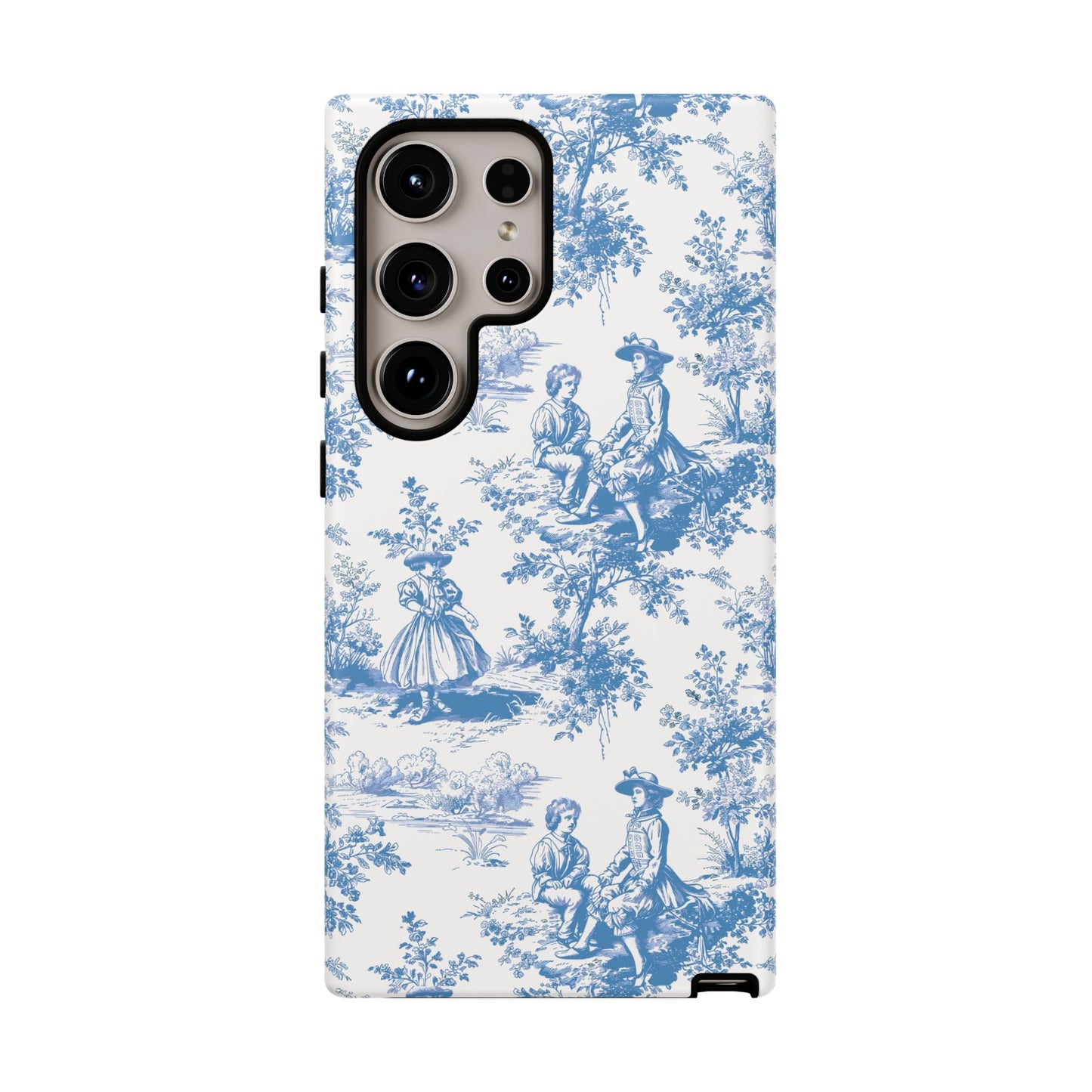 Blue Toile Phone Case – Cover for iPhone, Samsung, Google Pixel