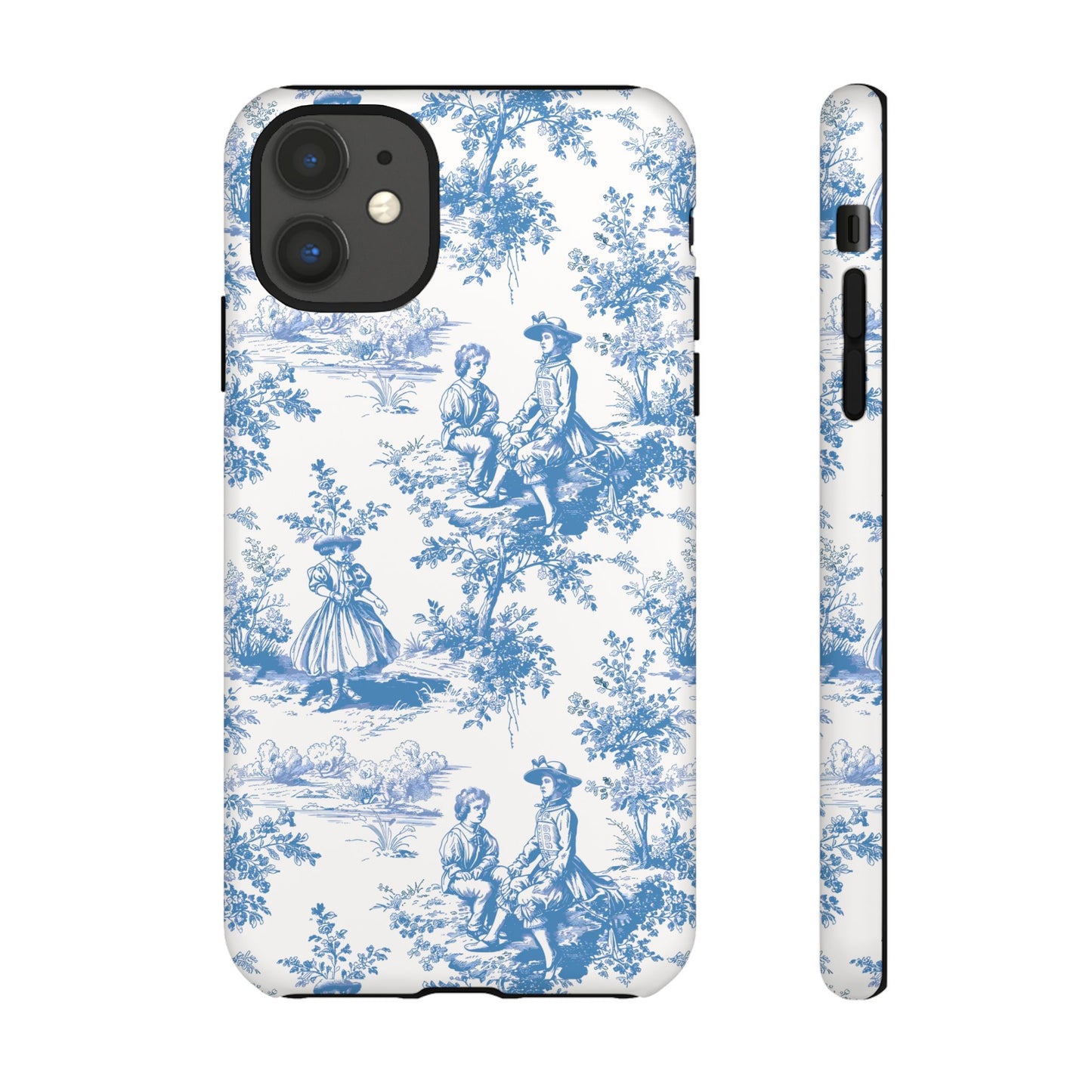 Blue Toile Phone Case – Cover for iPhone, Samsung, Google Pixel