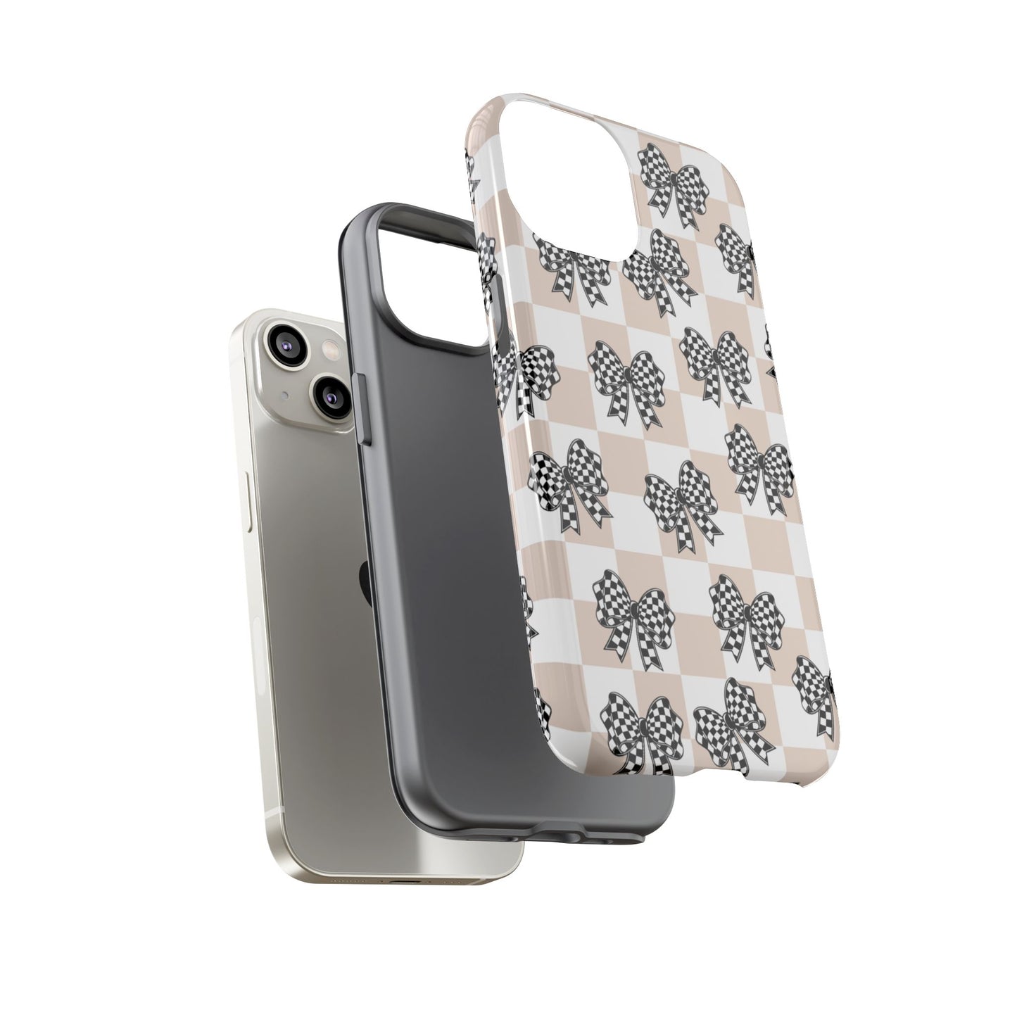 iPhone 16, Samsung S25, Google Pixel 9 Tough Phone Case, Coquette Retro Design All Models