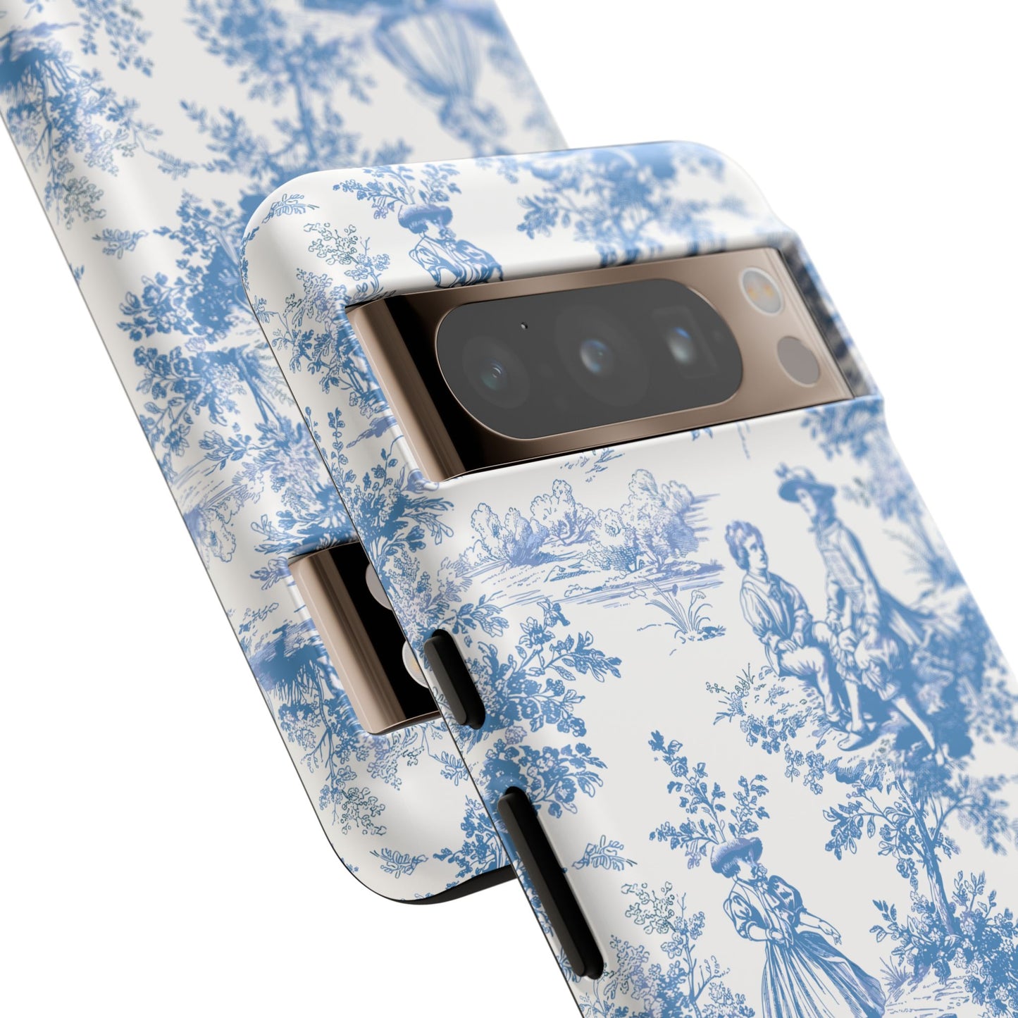 Blue Toile Phone Case – Cover for iPhone, Samsung, Google Pixel
