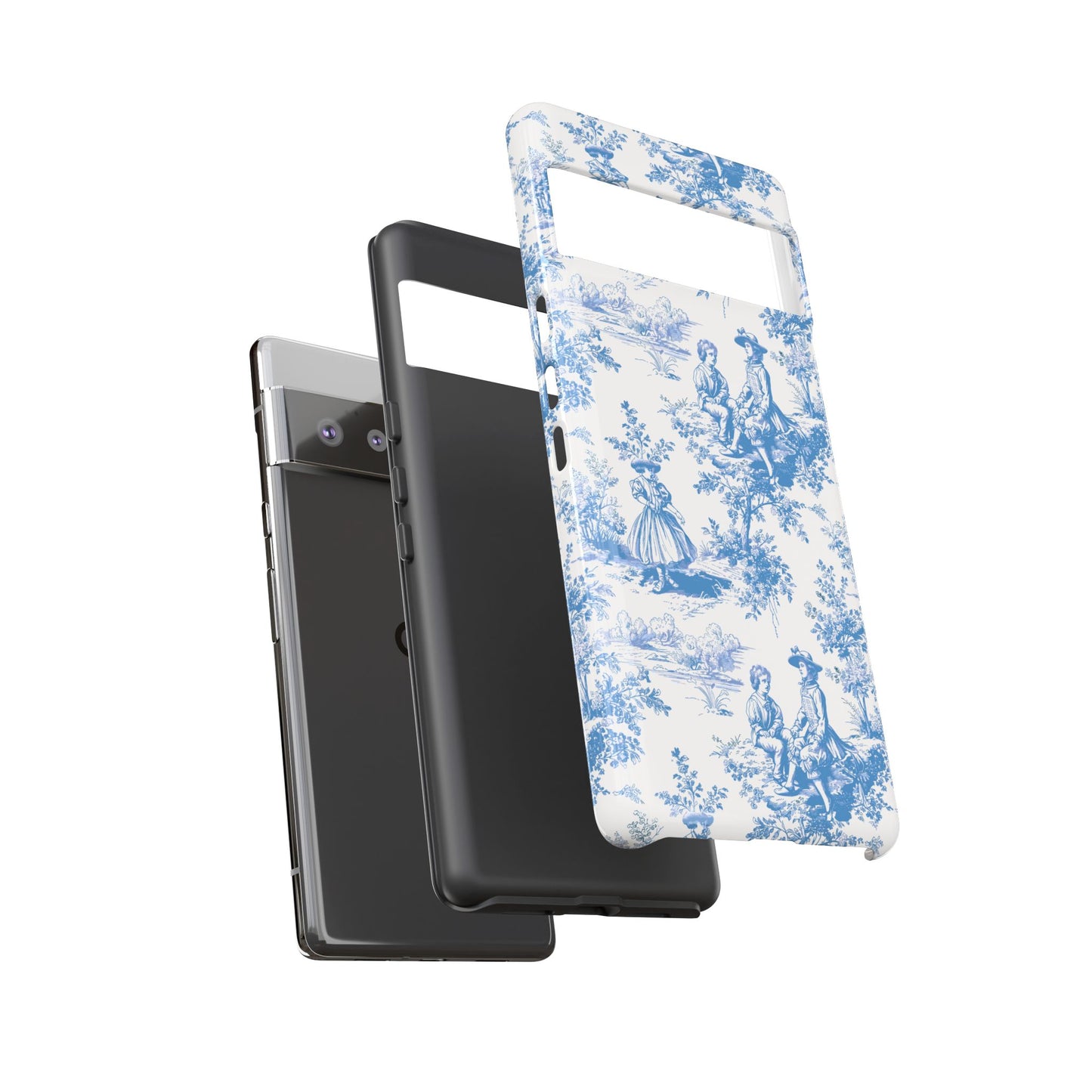 Blue Toile Phone Case – Cover for iPhone, Samsung, Google Pixel