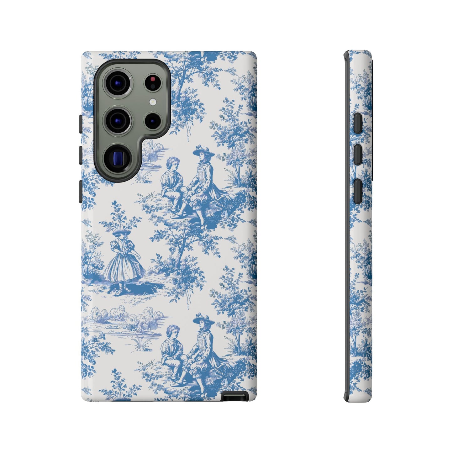 Blue Toile Phone Case – Cover for iPhone, Samsung, Google Pixel