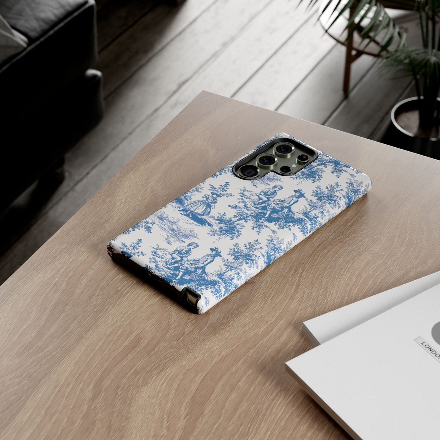 Blue Toile Phone Case – Cover for iPhone, Samsung, Google Pixel