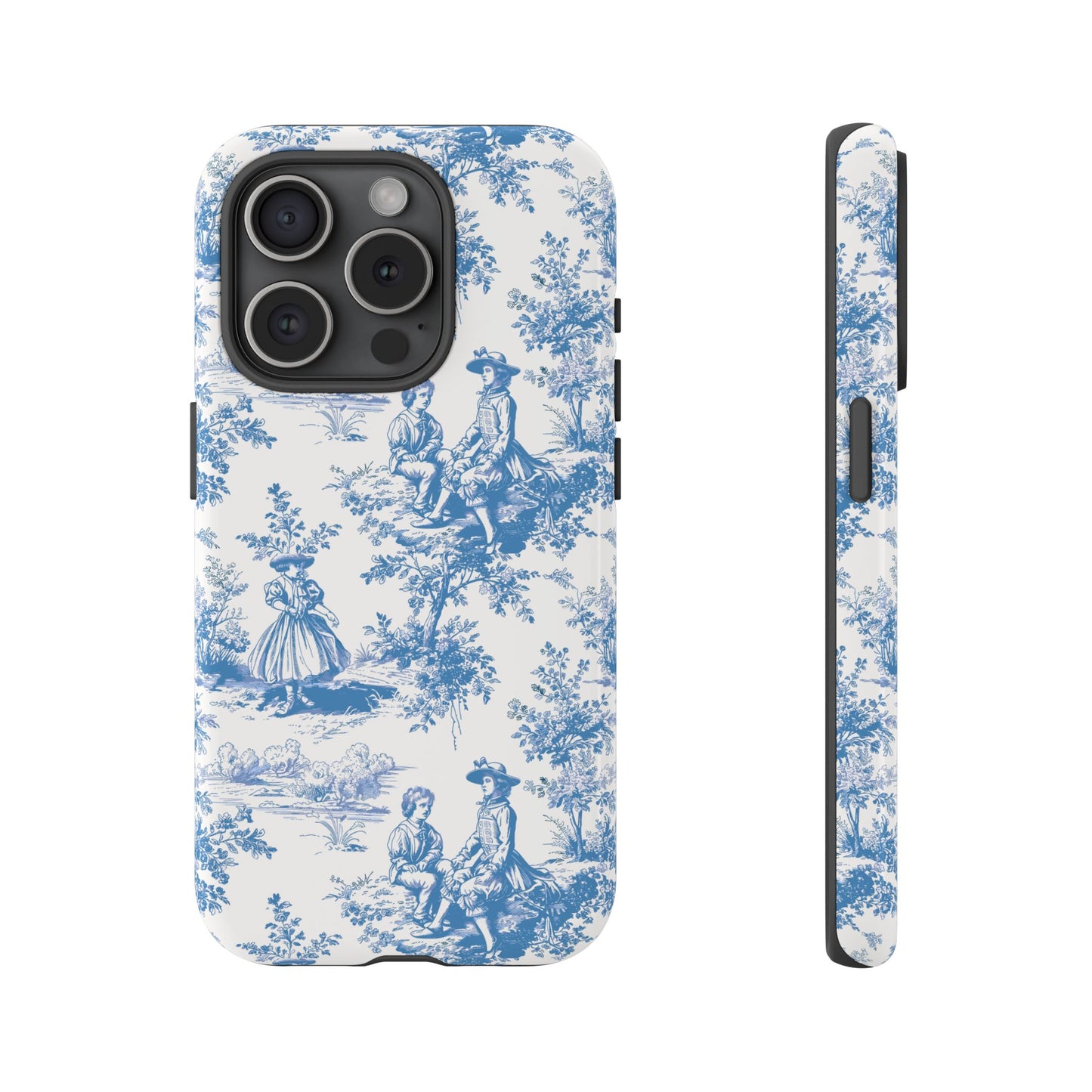 Blue Toile Phone Case – Cover for iPhone, Samsung, Google Pixel