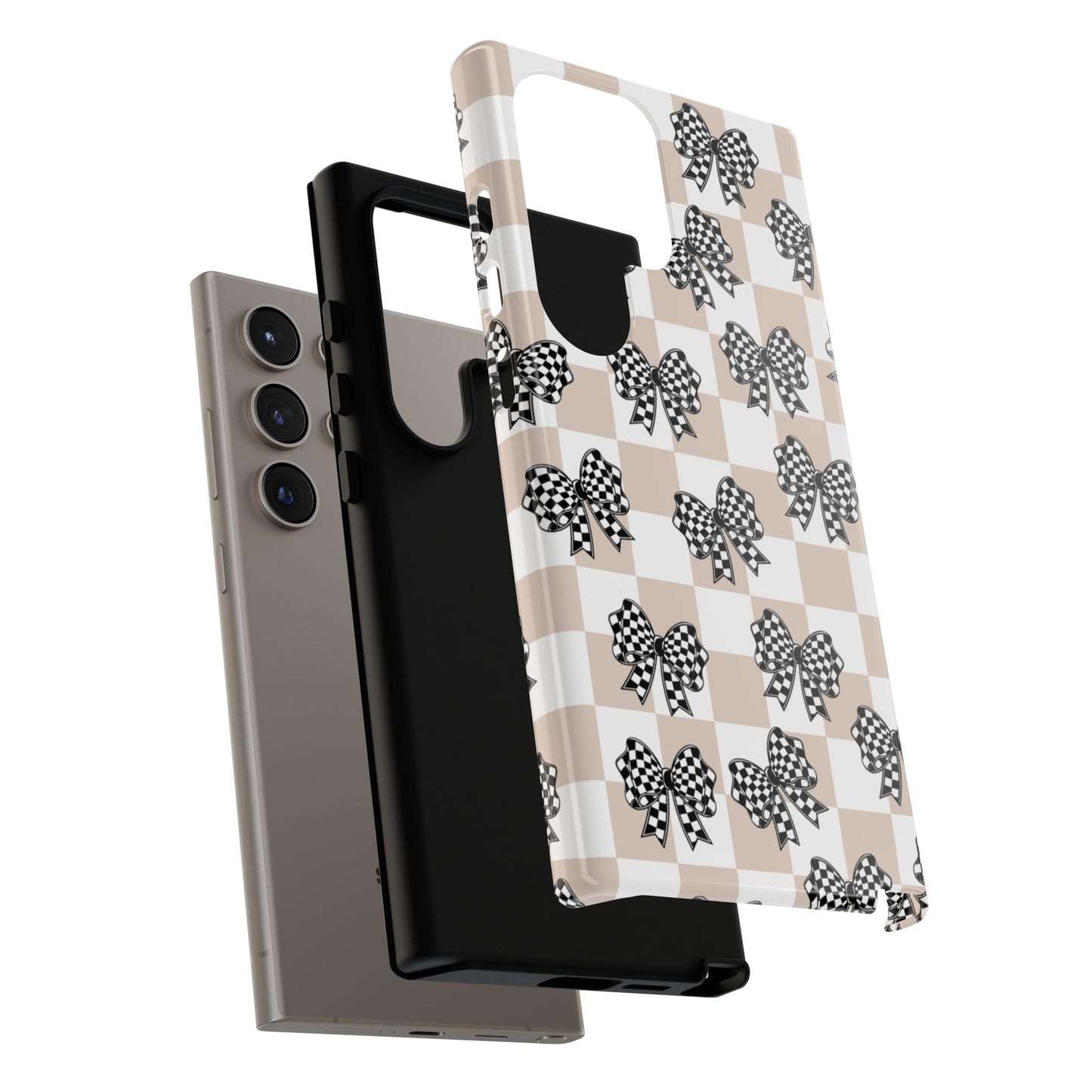 iPhone 16, Samsung S25, Google Pixel 9 Tough Phone Case, Coquette Retro Design All Models