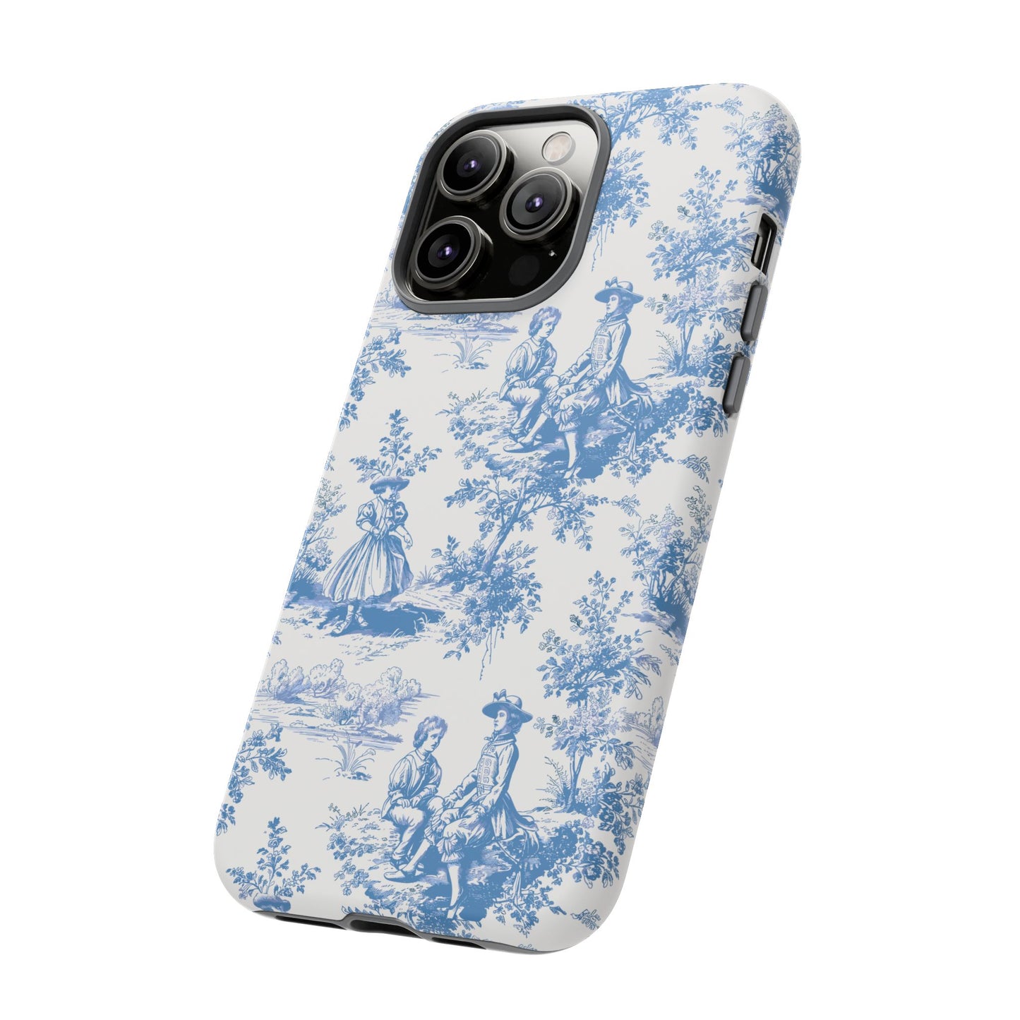 Blue Toile Phone Case – Cover for iPhone, Samsung, Google Pixel