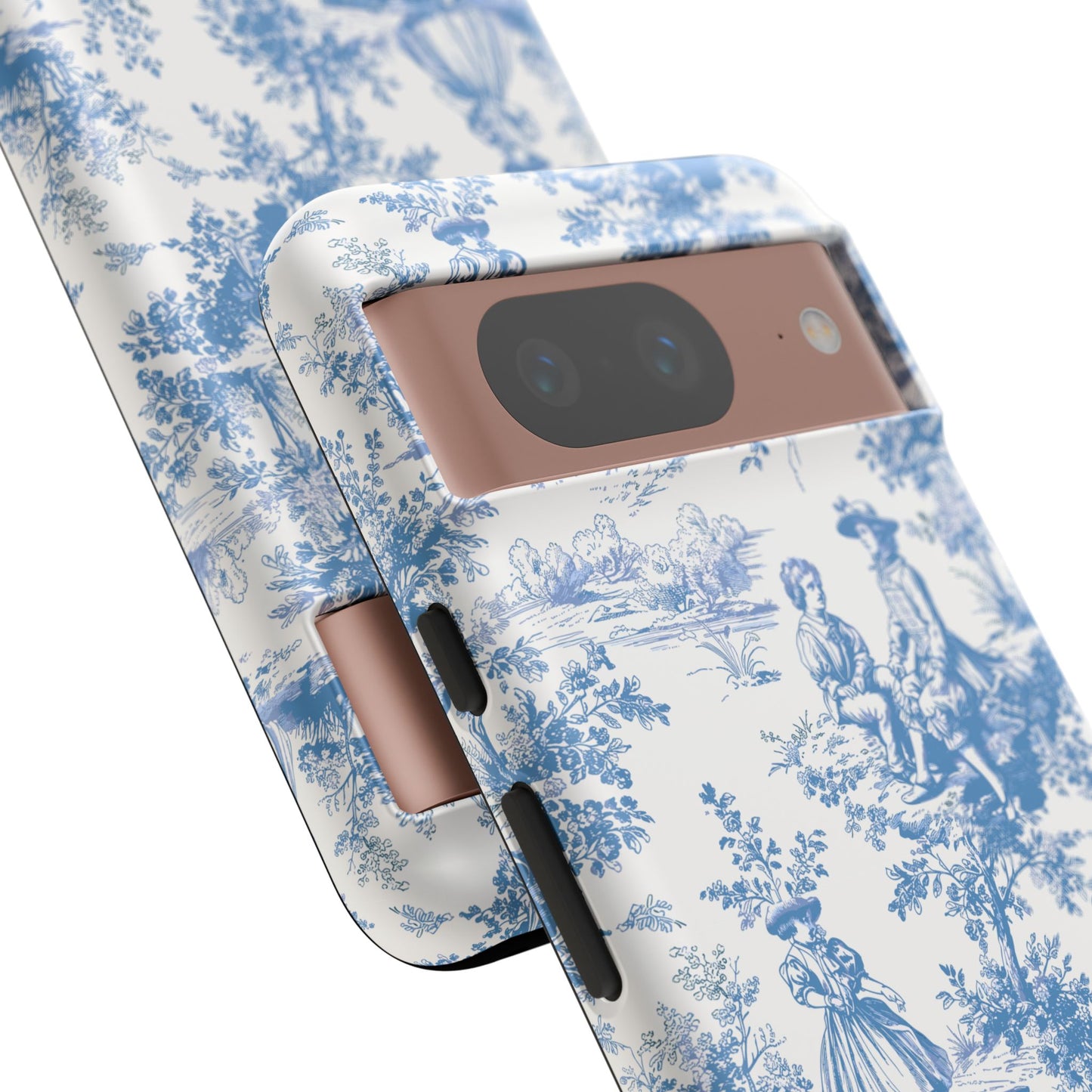 Blue Toile Phone Case – Cover for iPhone, Samsung, Google Pixel
