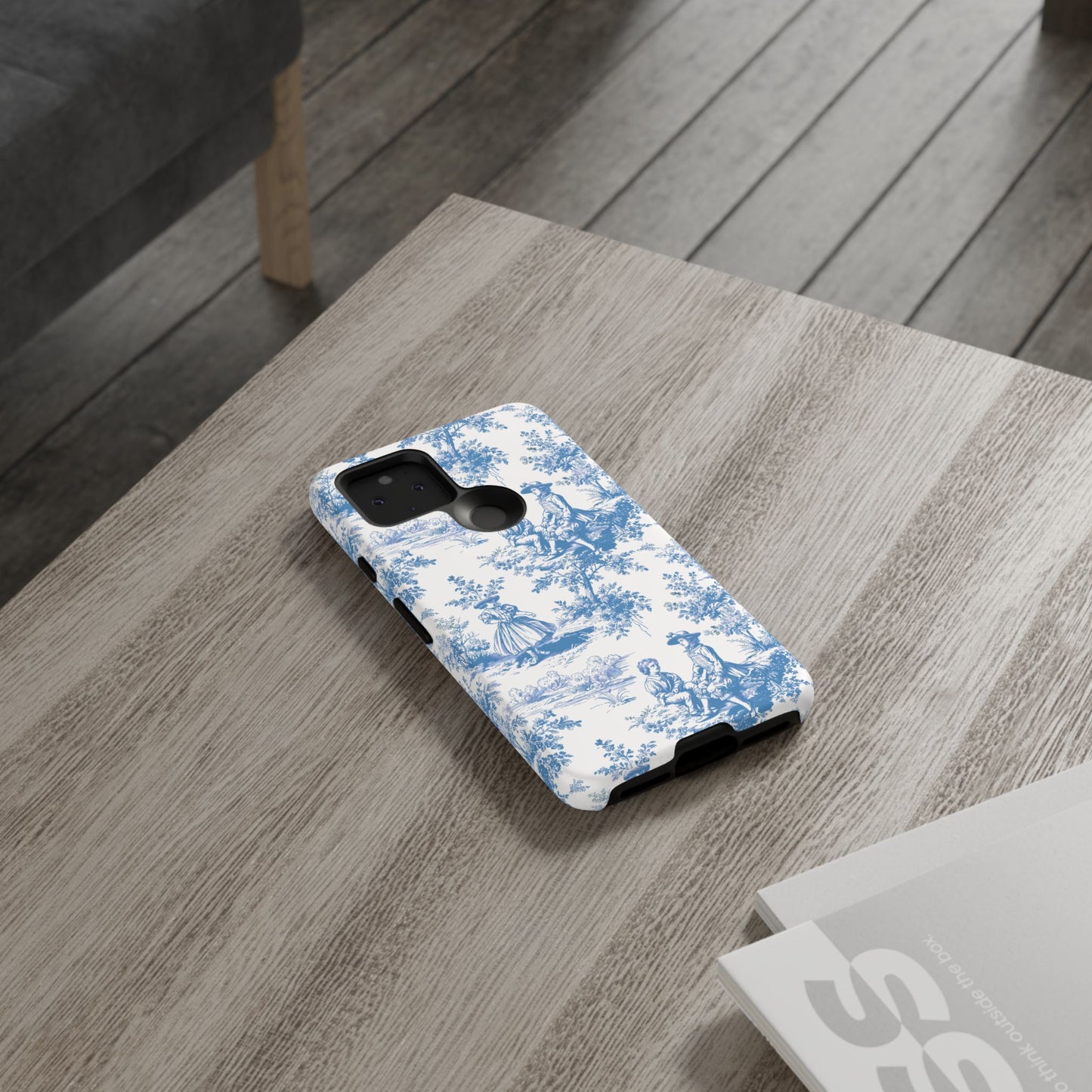 Blue Toile Phone Case – Cover for iPhone, Samsung, Google Pixel