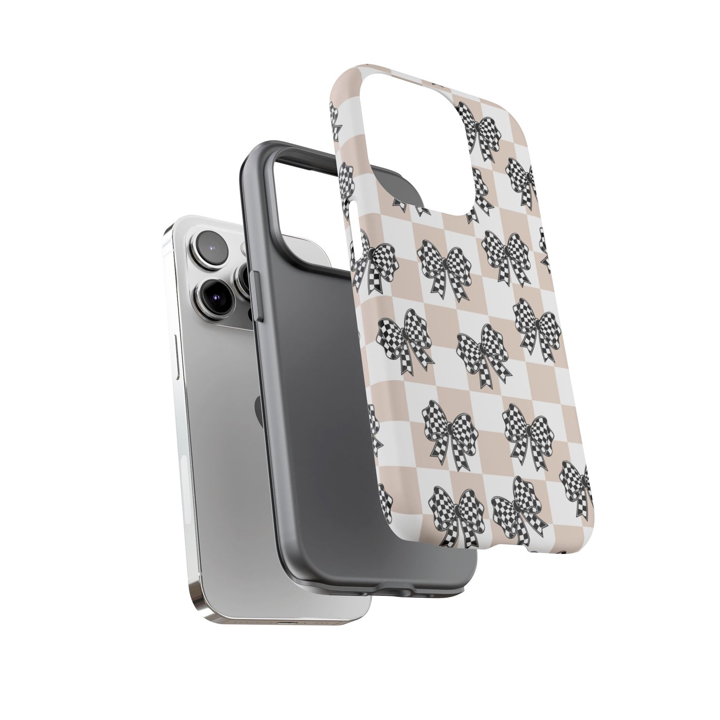 iPhone 16, Samsung S25, Google Pixel 9 Tough Phone Case, Coquette Retro Design All Models