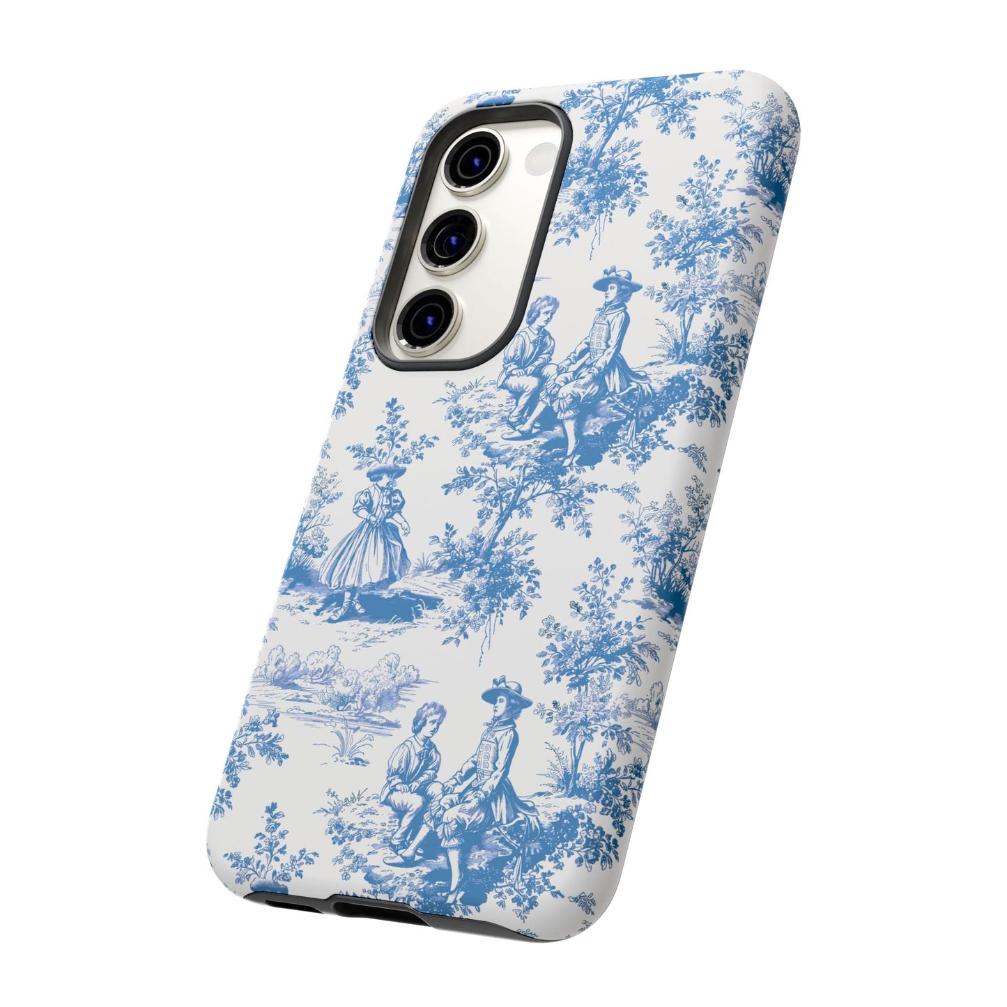 Blue Toile Phone Case – Cover for iPhone, Samsung, Google Pixel